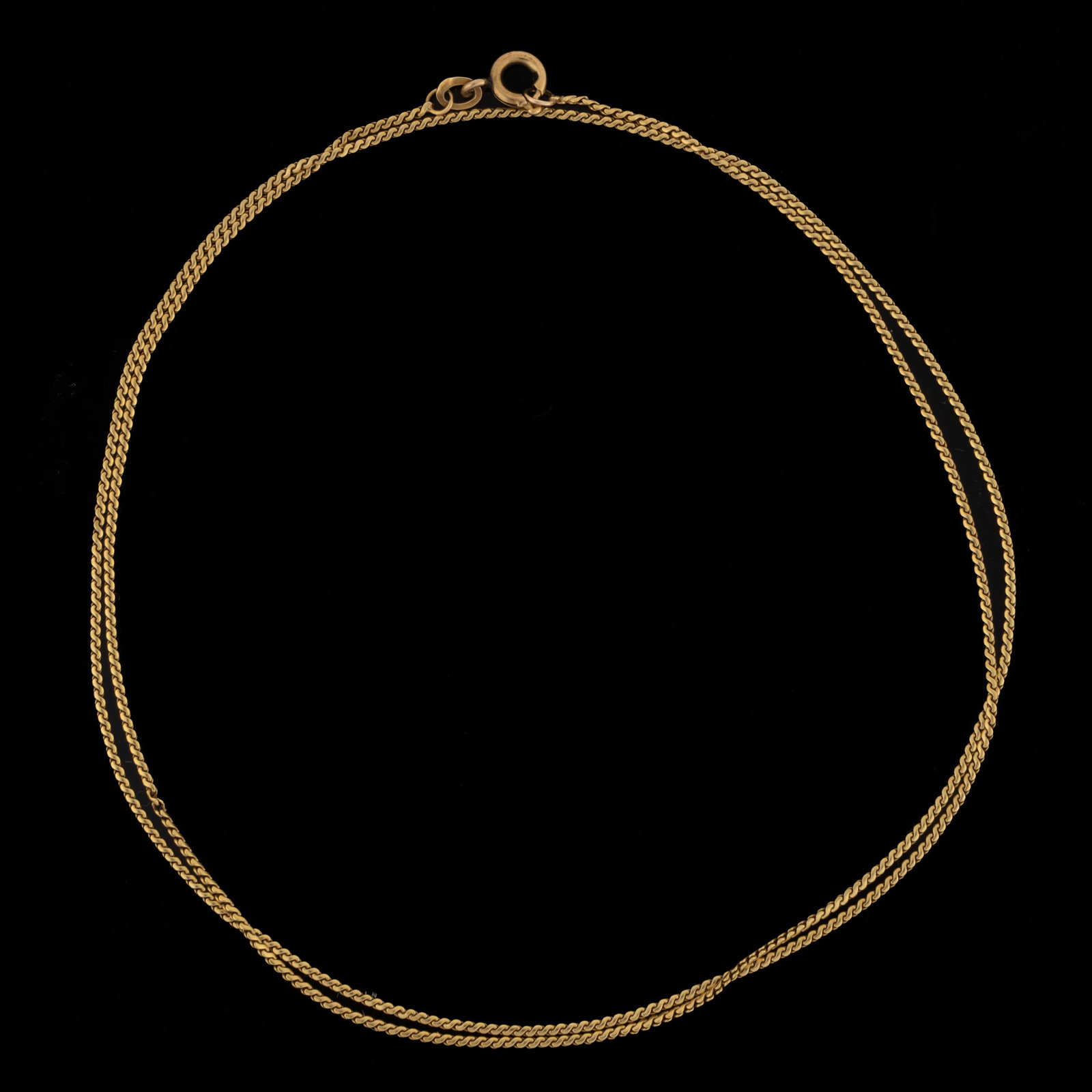 VINTAGE ITALIAN 18K YELLOW GOLD SERPENTINE NECKLACE CHAIN (1 of 1)