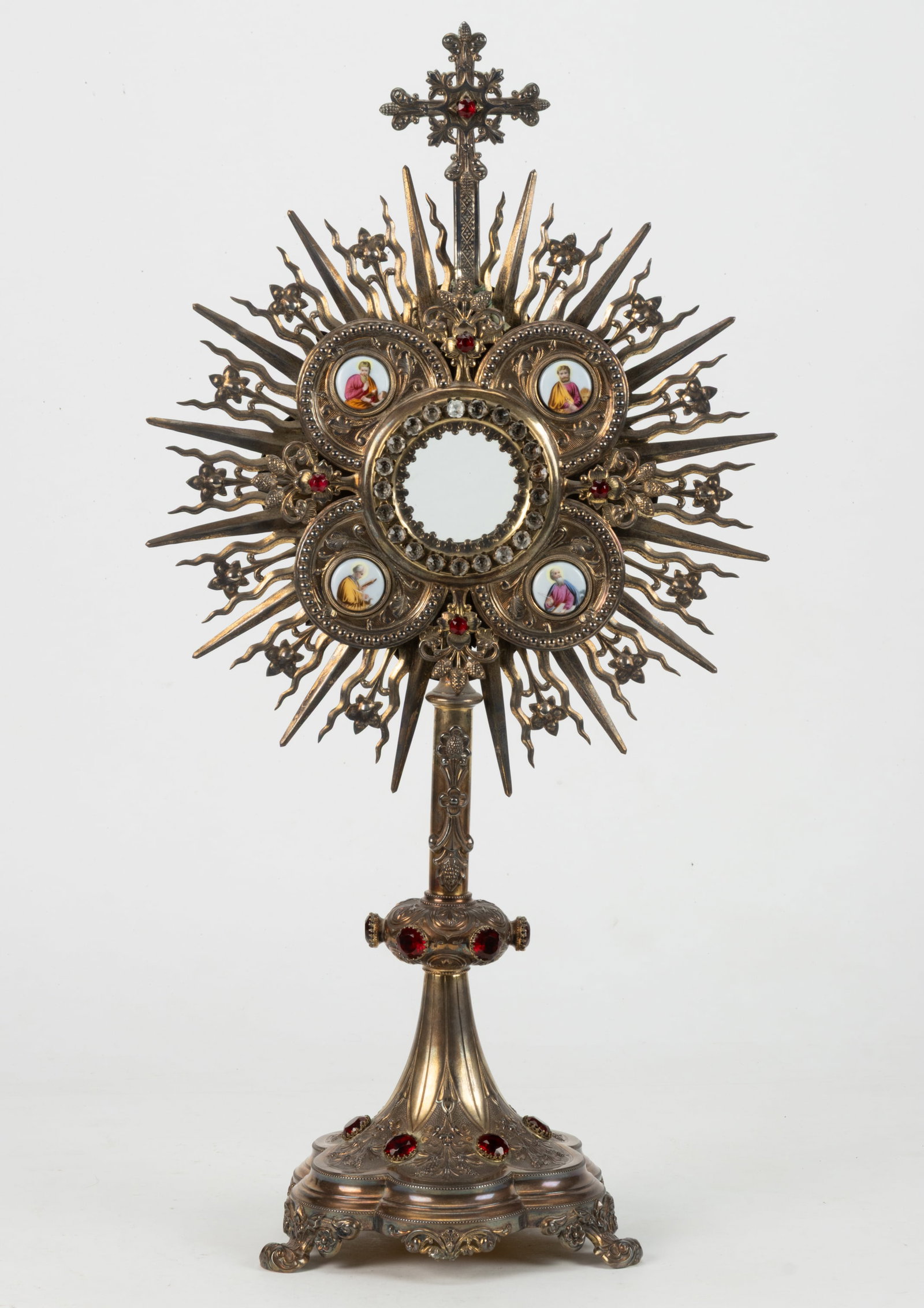 FRENCH 0.950 SILVER CATHOLIC RELIQUARY / MONSTRANCE (1 of 4)