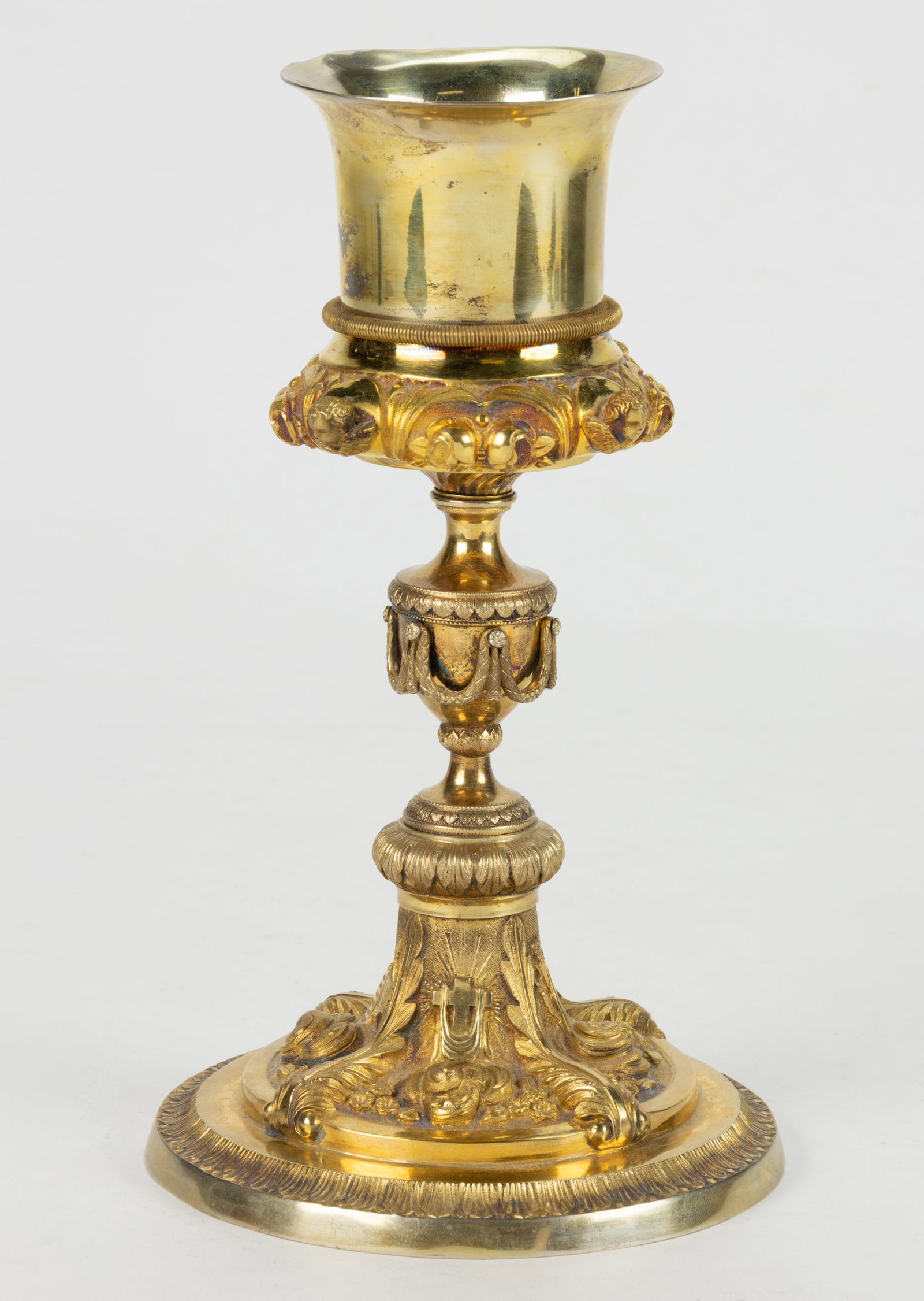 CONTINENTAL GILT-METAL COMMUNION CHALICE (1 of 2)