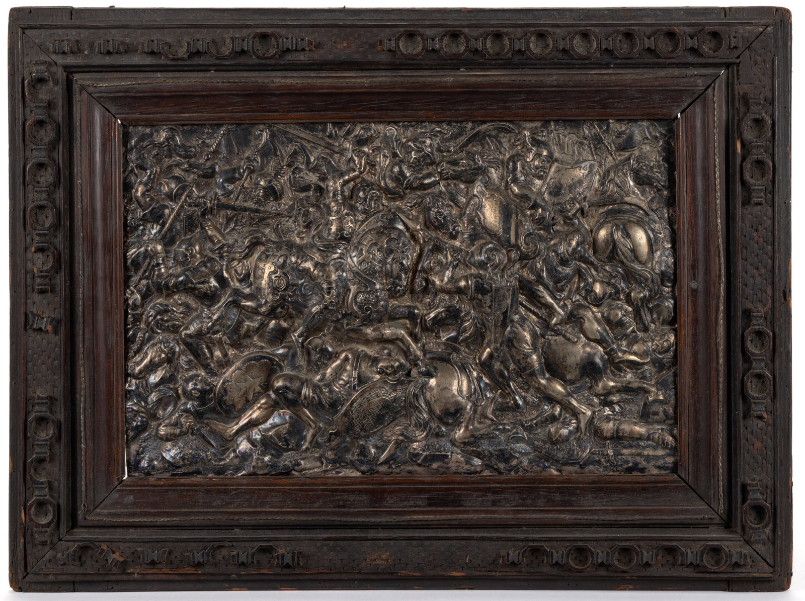 RARE GERMAN SILVER BAS-RELIEF WAR SCENE PLAQUE / PLAQUETTE (1 of 8)