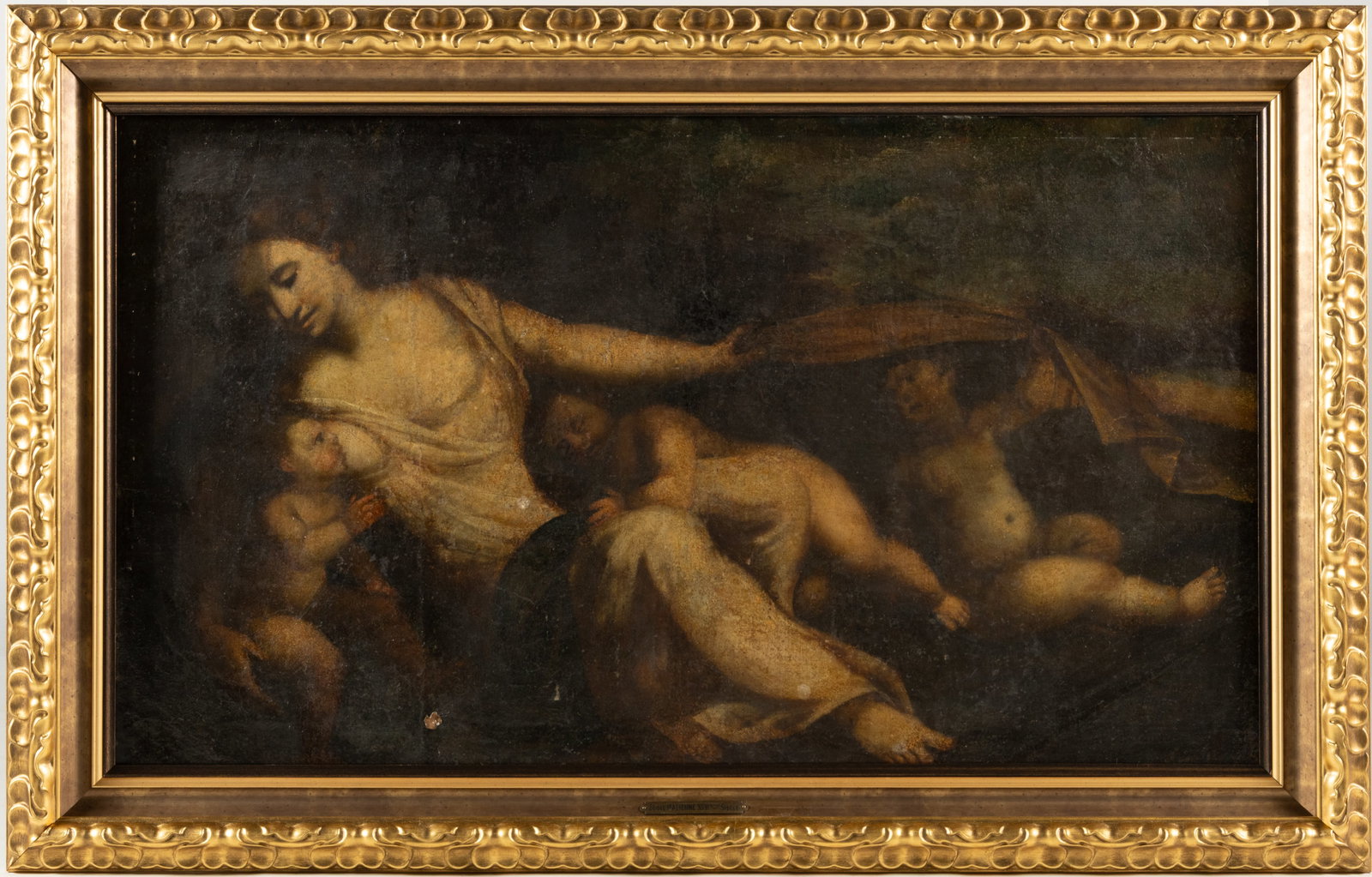 ITALIAN SCHOOL (17TH CENTURY) LARGE OLD MASTER ALLEGORICAL PAINTING (1 of 7)