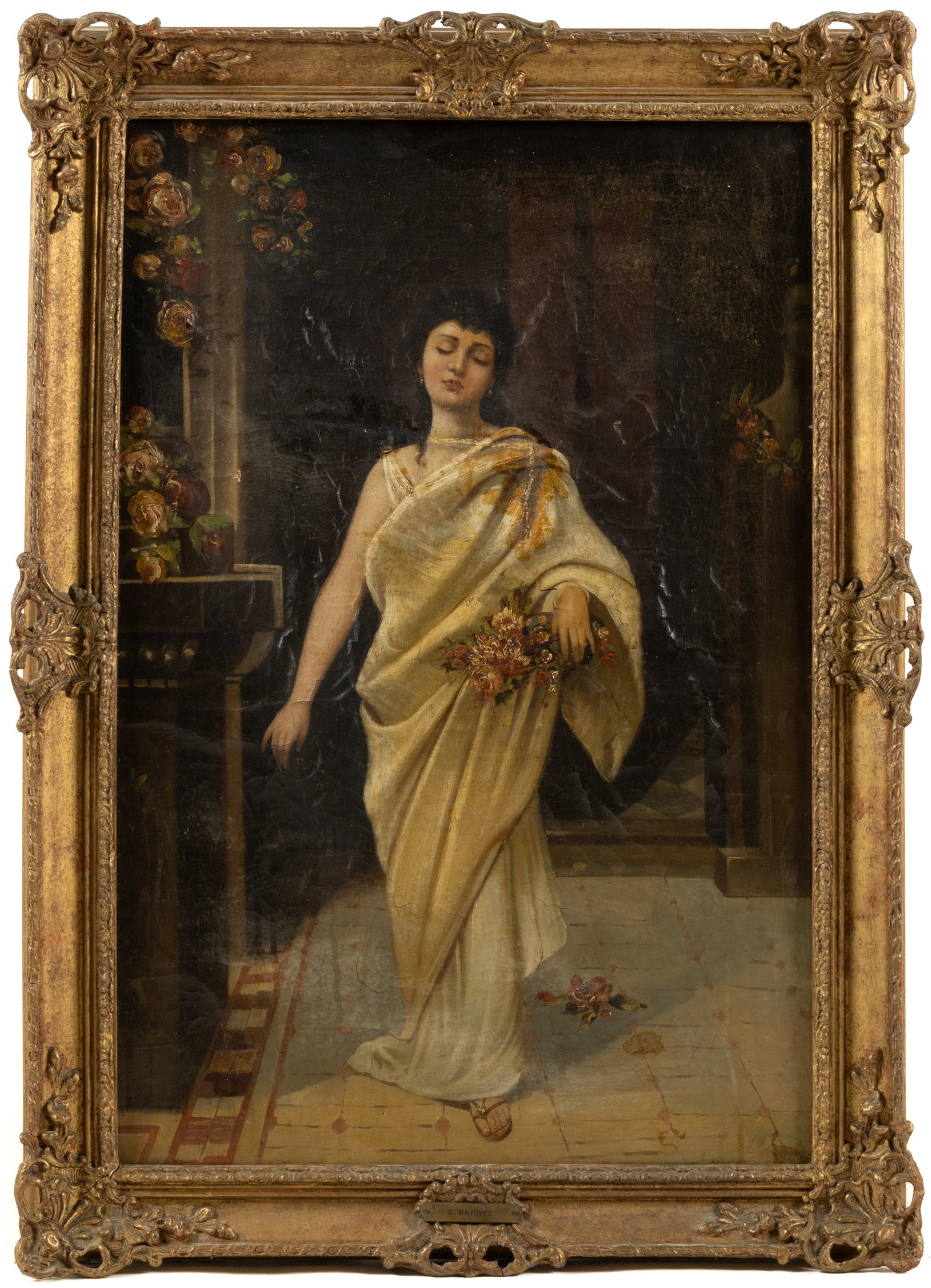 AFTER BARON CUNO VON BODENHAUSEN (GERMAN, 1852-1931) "MAIDEN IN A CLASSICAL INTERIOR" (1 of 6)