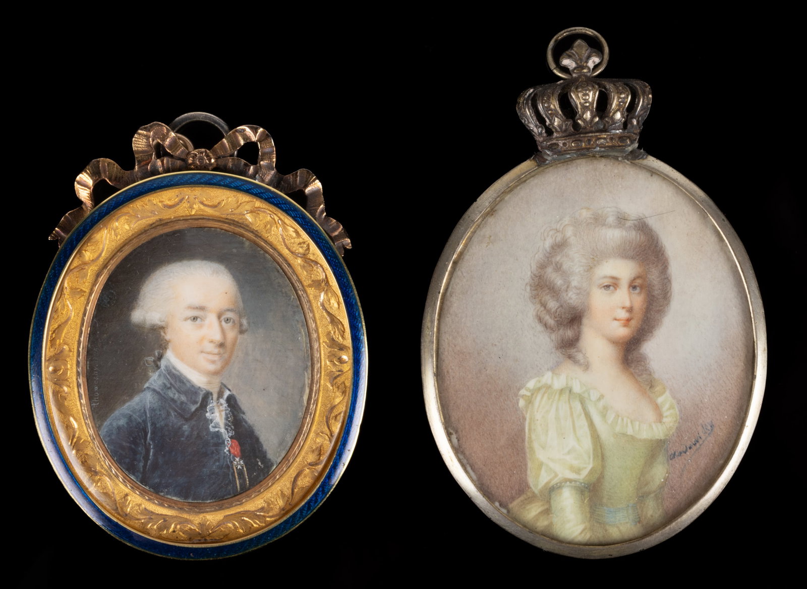 EUROPEAN SCHOOL (18TH / 19TH CENTURY) MINIATURE PORTRAITS, LOT OF TWO (1 of 5)