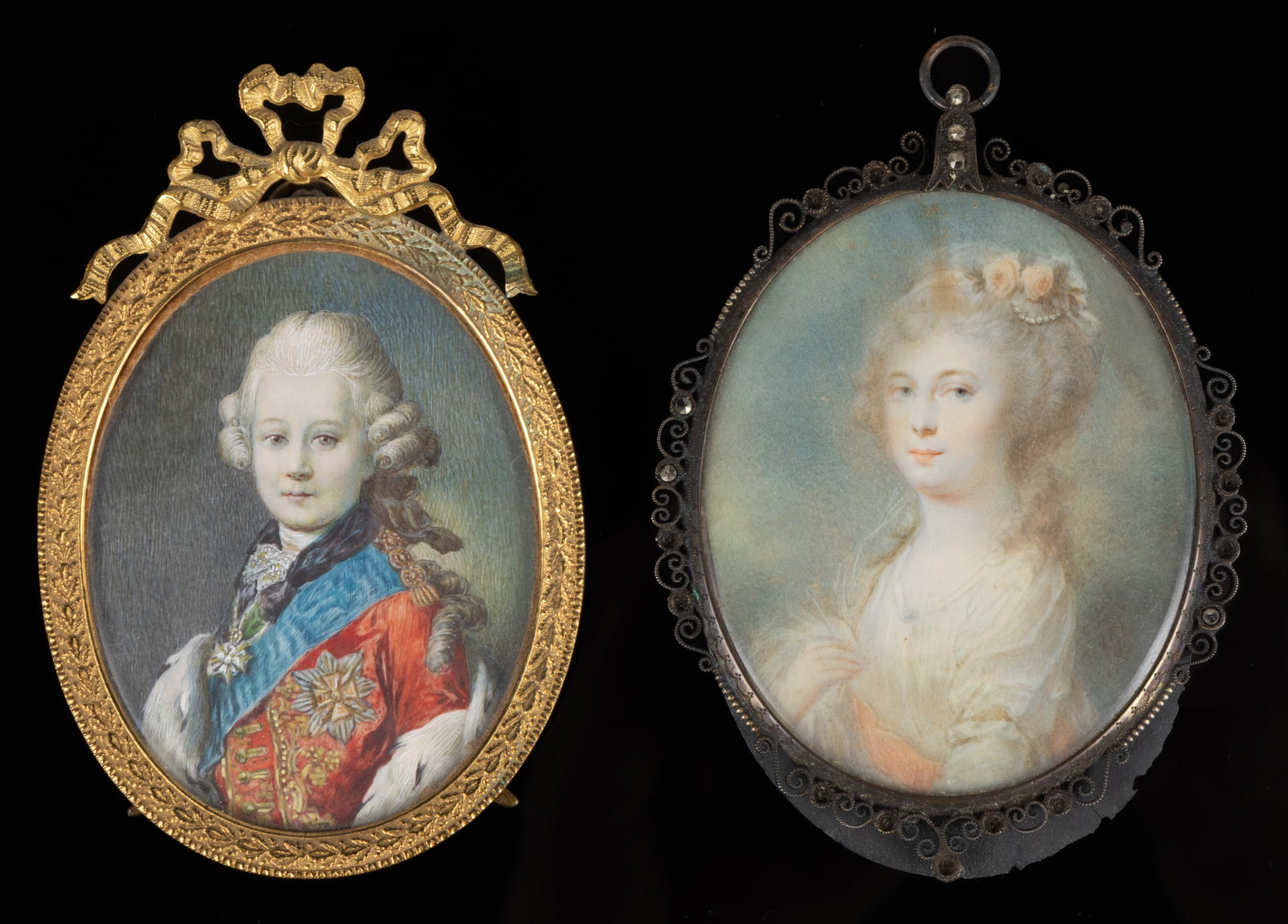 CONTINENTAL SCHOOL (18TH / 19TH CENTURY) MINIATURE PORTRAITS, LOT OF TWO (1 of 4)