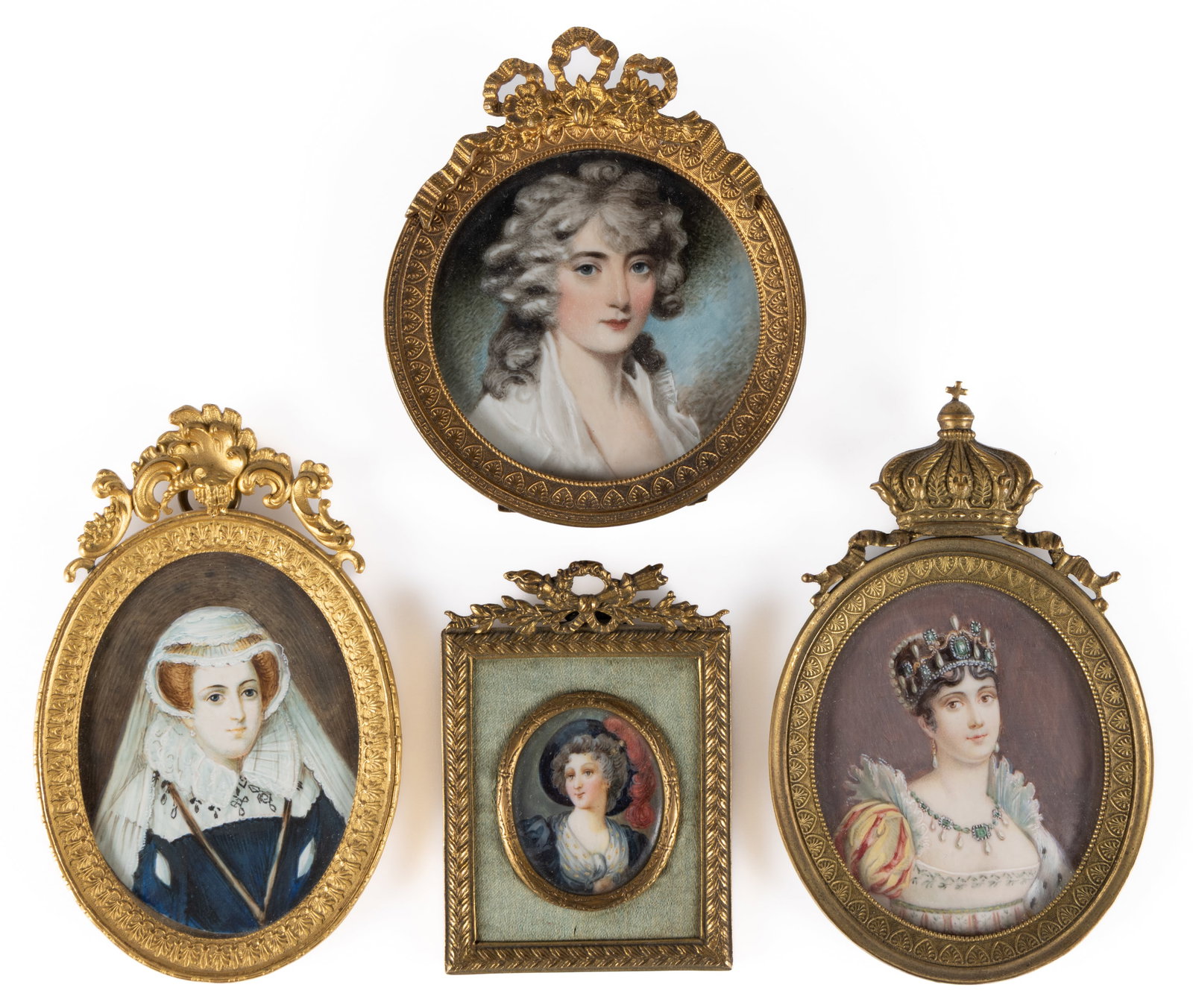 CONTINENTAL SCHOOL (19TH / 20TH CENTURY) MINIATURE PORTRAITS, LOT OF FOUR (1 of 5)