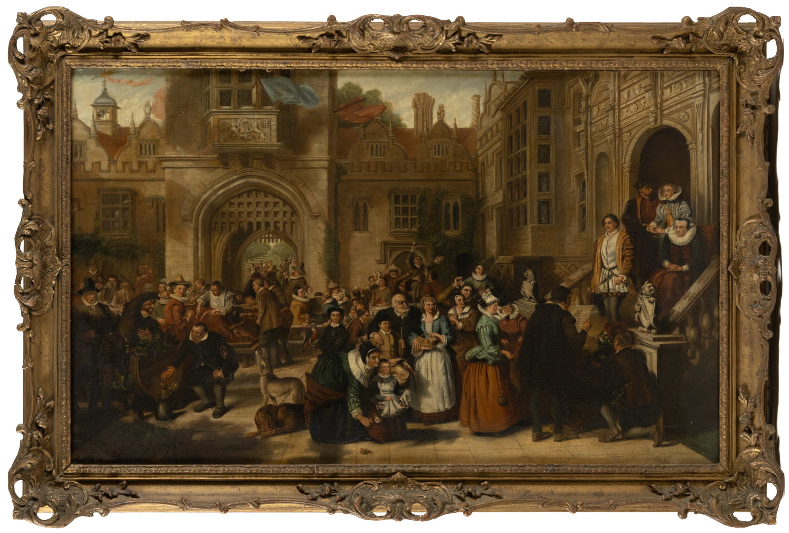 AFTER WILLIAM POWELL FRITH, R.A. (BRITISH, 1819-1909) "COMING OF AGE IN THE OLDEN TIME" PAINTING (1 of 6)