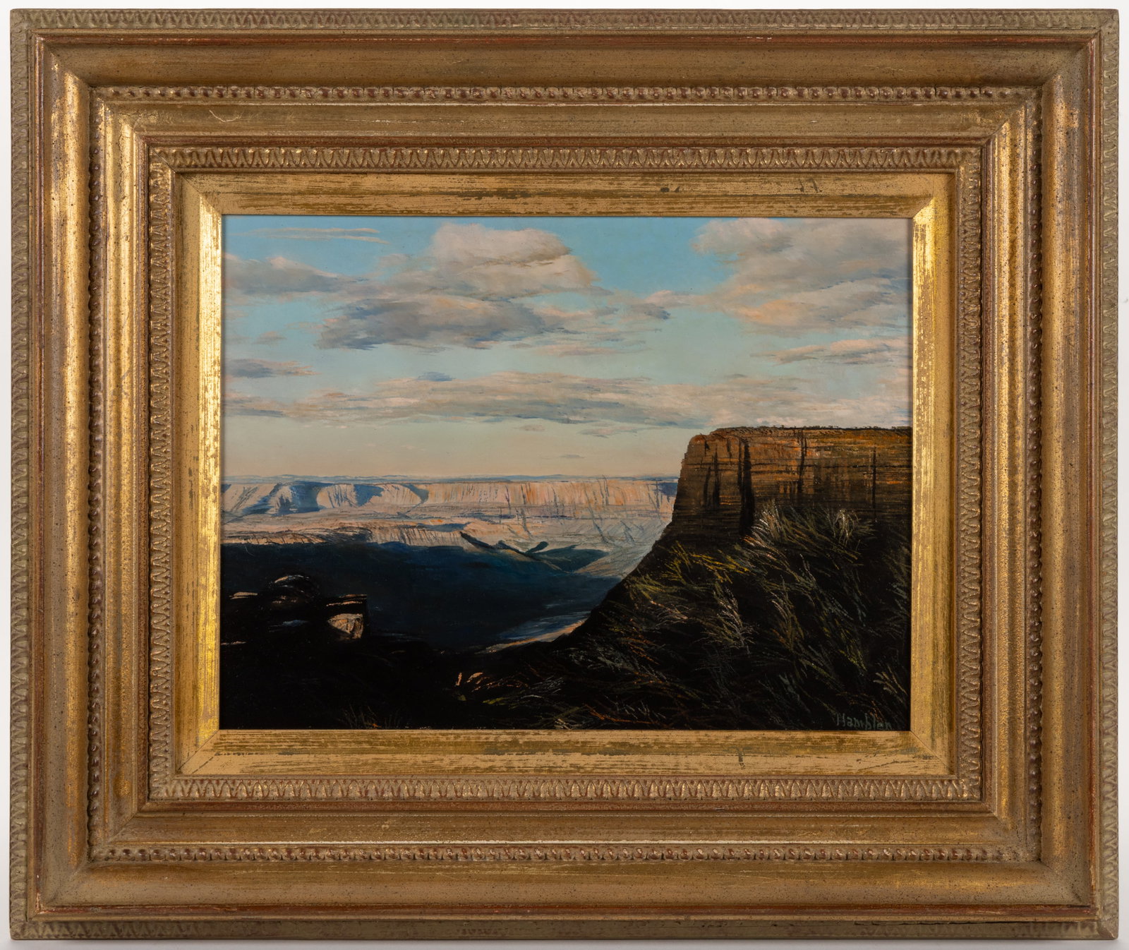 ROBERT HAMBLEN (AMERICAN, 1932-2017) "AT THE CANYON" WESTERN PAINTING (1 of 5)