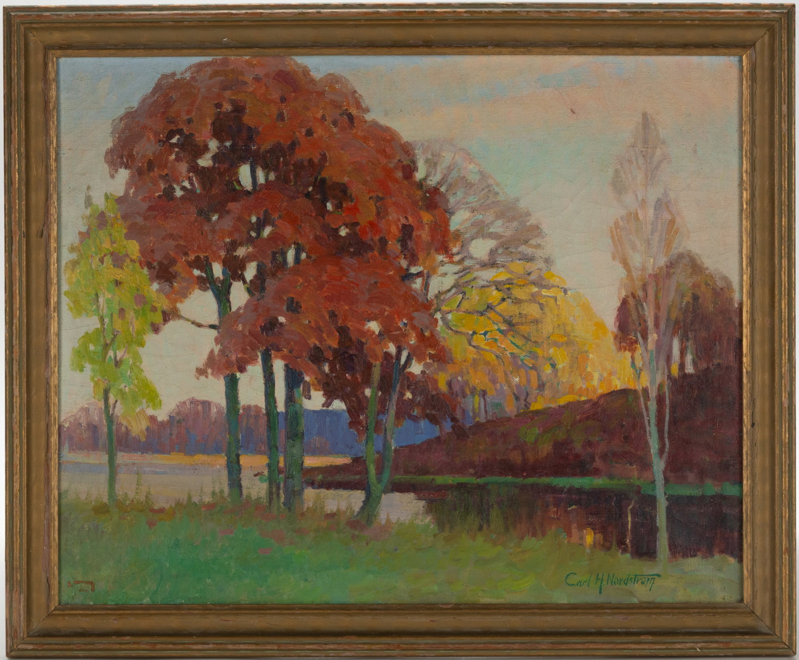 CARL HAROLD NORDSTROM (MASSACHUSETTS, 1876-1965) LANDSCAPE PAINTING (1 of 4)