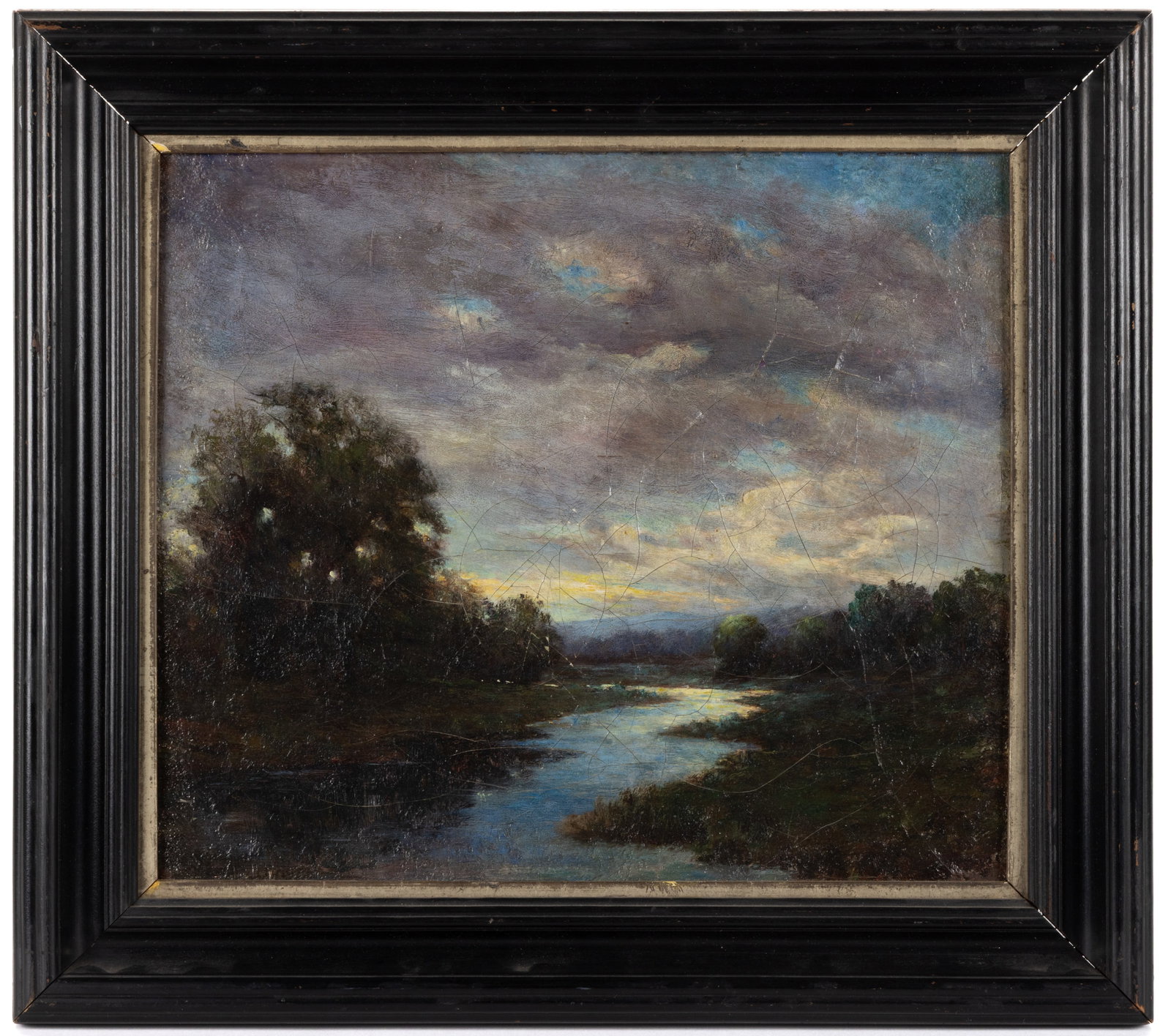 AMERICAN SCHOOL (19TH CENTURY) TONALIST LANDSCAPE PAINTING (1 of 4)
