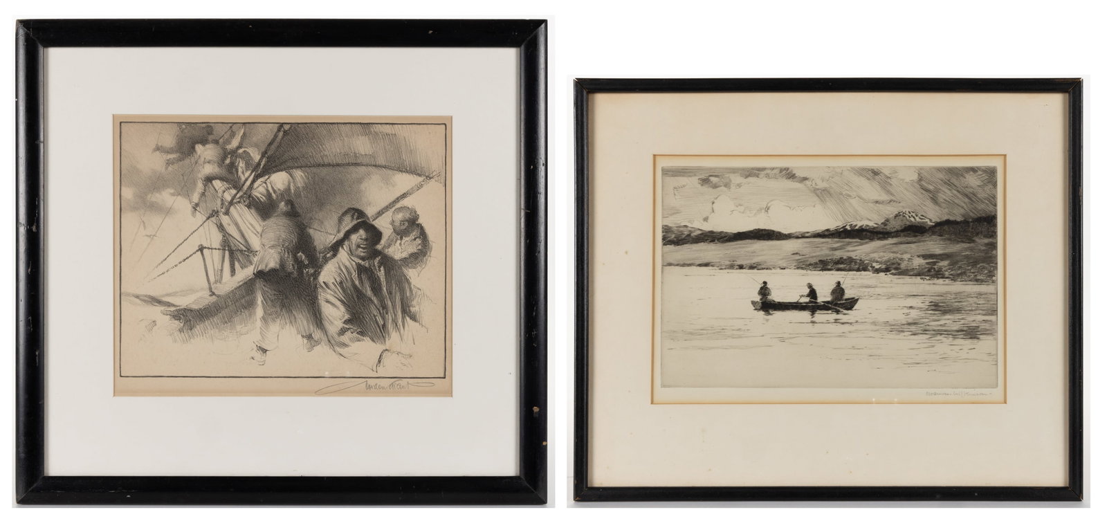 AMERICAN AND BRITISH SCHOOL (20TH CENTURY) FISHING PRINTS, LOT OF TWO (1 of 7)