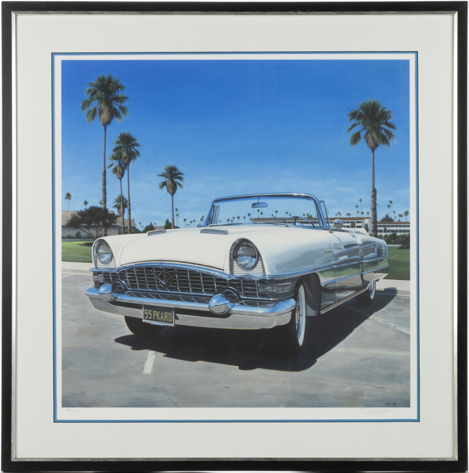DANNY HELLER (LOS ANGELES, CALIFORNIA, ACTIVE 21ST CENTURY) HYPER-REALIST "1955 PACKARD" PRINT (1 of 4)