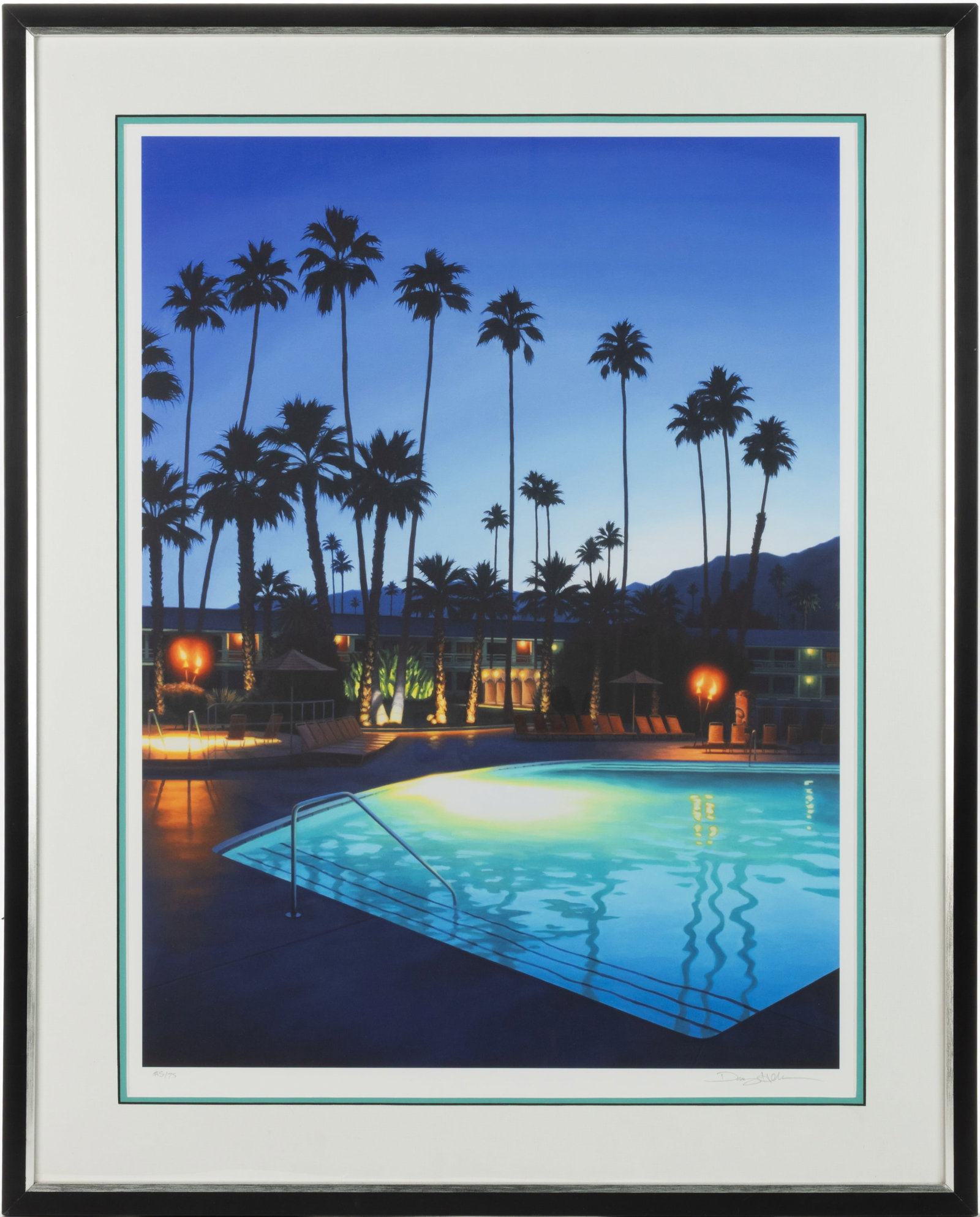 DANNY HELLER (LOS ANGELES, CALIFORNIA, ACTIVE 21ST CENTURY) HYPER-REALIST "VIEW FROM THE REEF" PRINT (1 of 4)