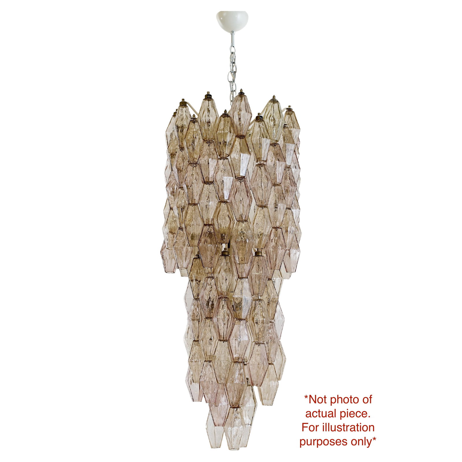 CARLO SCARPA FOR VENINI MURANO, ATTRIBUTED, ITALIAN MID-CENTURY MODERN CHANDELIER (1 of 6)
