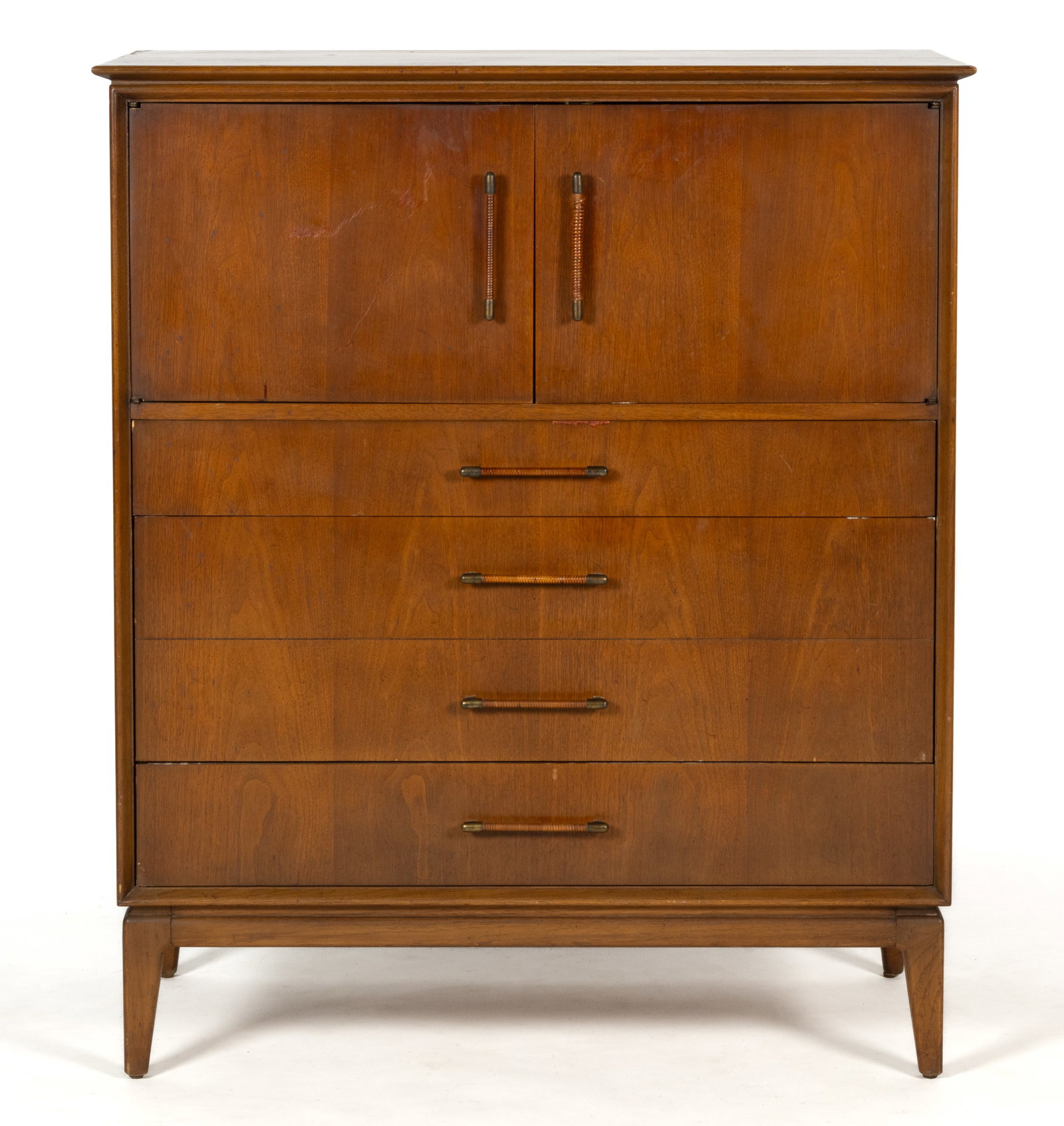 MID-CENTURY MODERN WALNUT DRESSER / LINEN PRESS BY CENTURY (1 of 8)