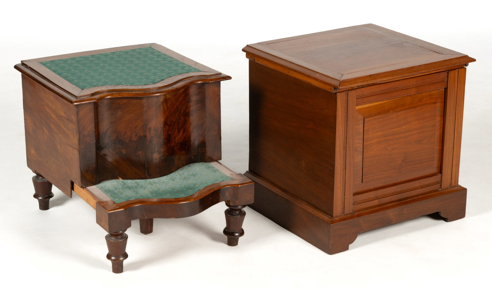 ASSORTED MAHOGANY BEDSIDE COMMODES, LOT OF TWO (1 of 6)