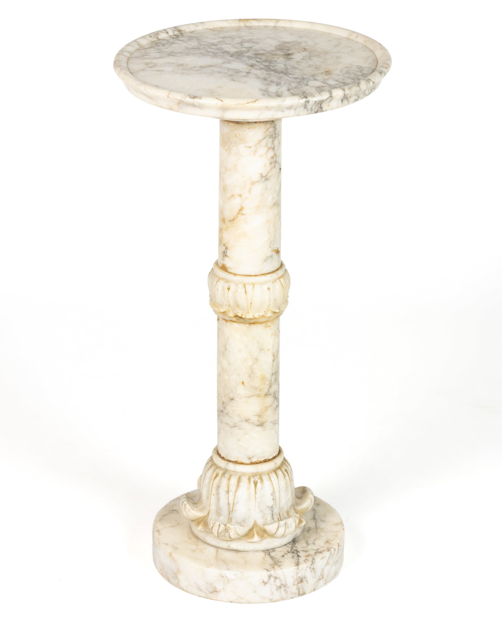 DIMINUTIVE ITALIAN MARBLE PEDESTAL (1 of 2)