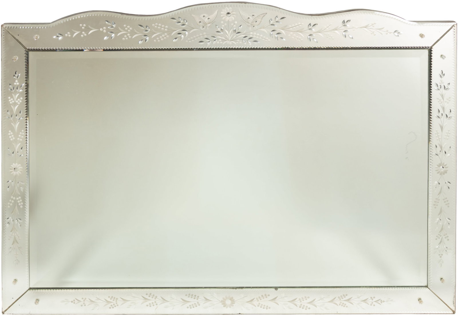 VENETIAN STYLE ENGRAVED-FRAME WALL MIRROR (1 of 2)