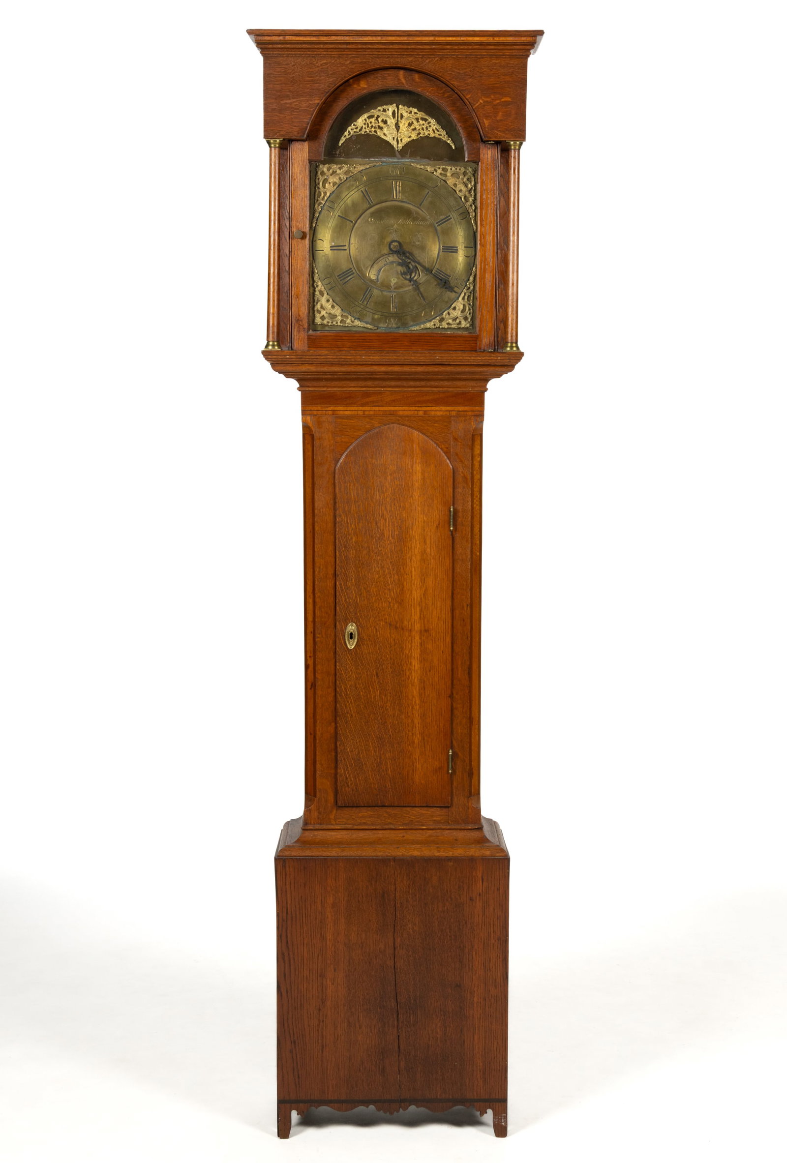 BRITISH GEORGIAN CRANSHAW FAMILY INLAID OAK TALL-CASE / LONGCASE CLOCK (1 of 6)