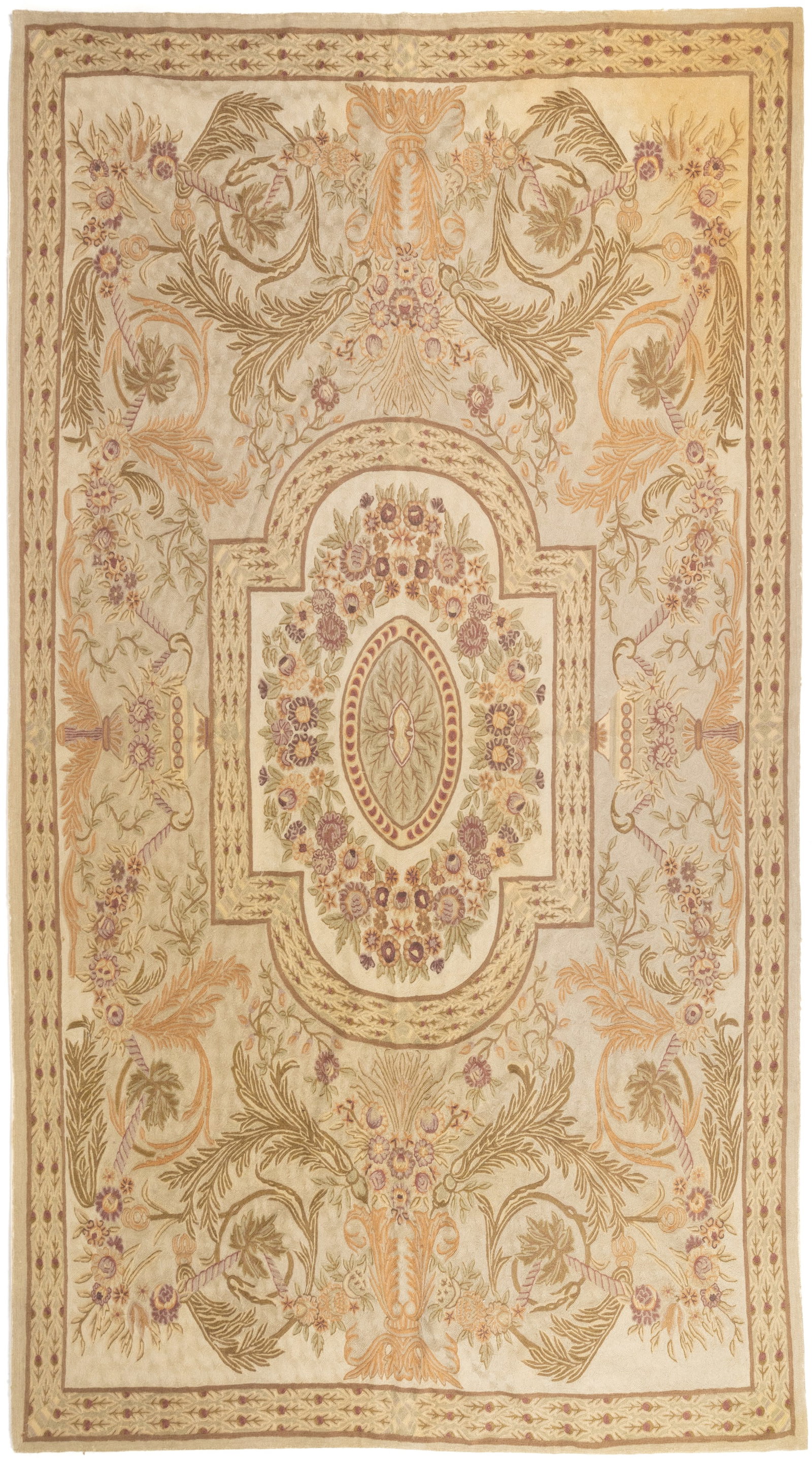 CONTEMPORARY AUBUSSON STYLE INDIAN PALACE-SIZE RUG / CARPET (1 of 5)
