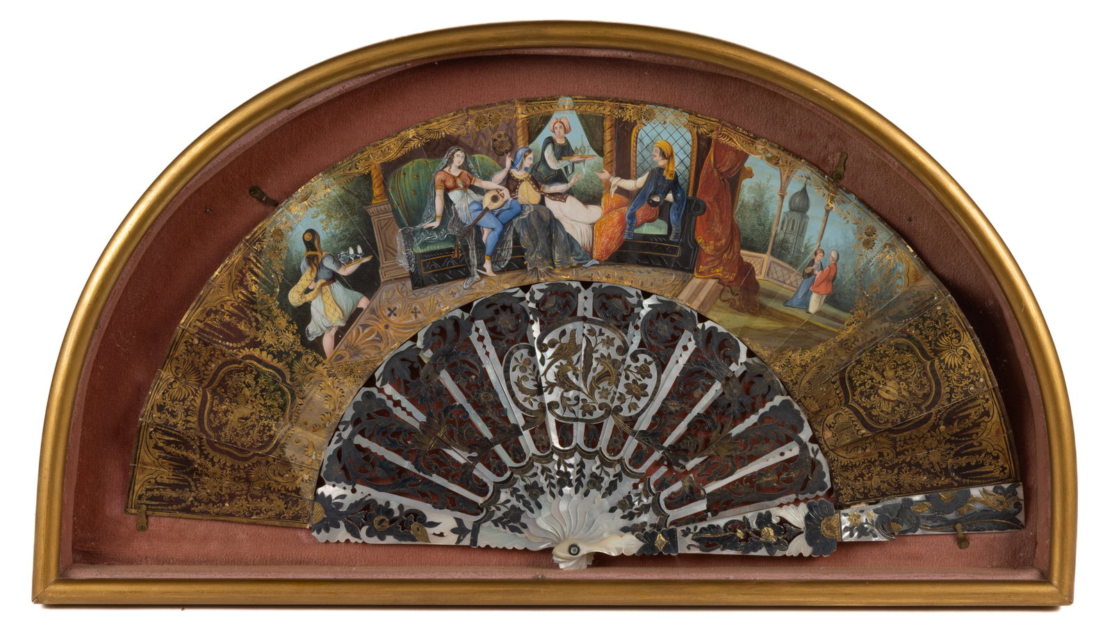 CONTINENTAL / CHINESE EXPORT LADY'S HAND FAN (1 of 1)