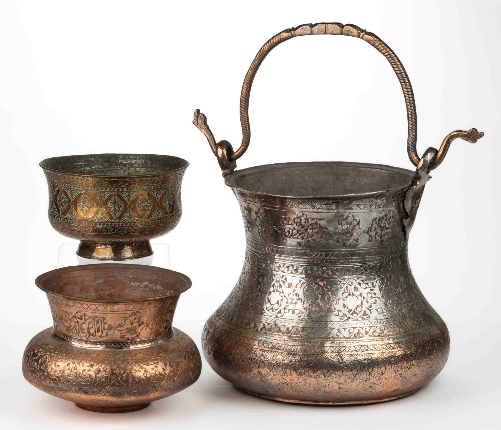ASSORTED PERSIAN COPPER ARTICLES, LOT OF THREE (1 of 1)