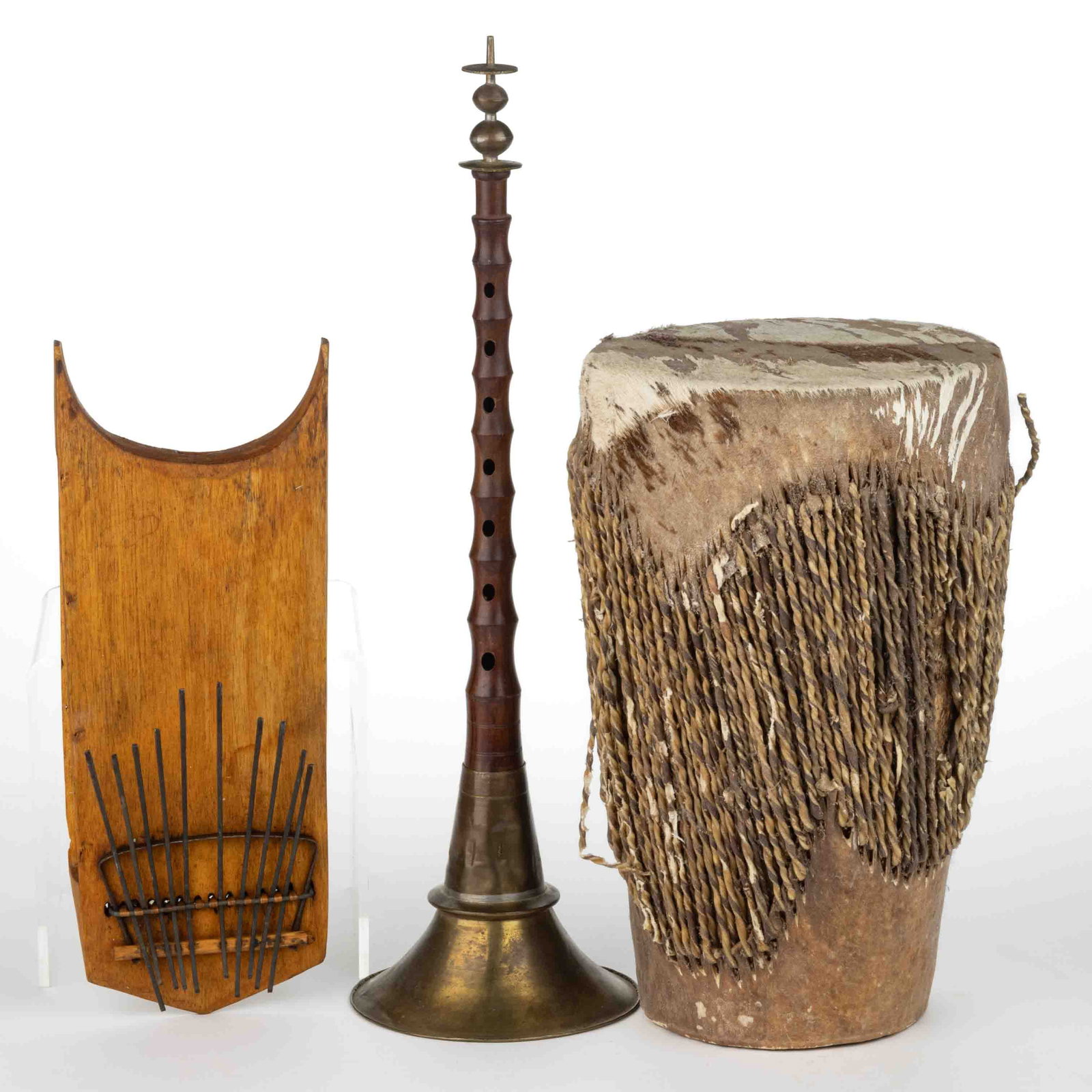 AFRICAN AND CHINESE MUSICAL INSTRUMENTS, LOT OF THREE (1 of 1)
