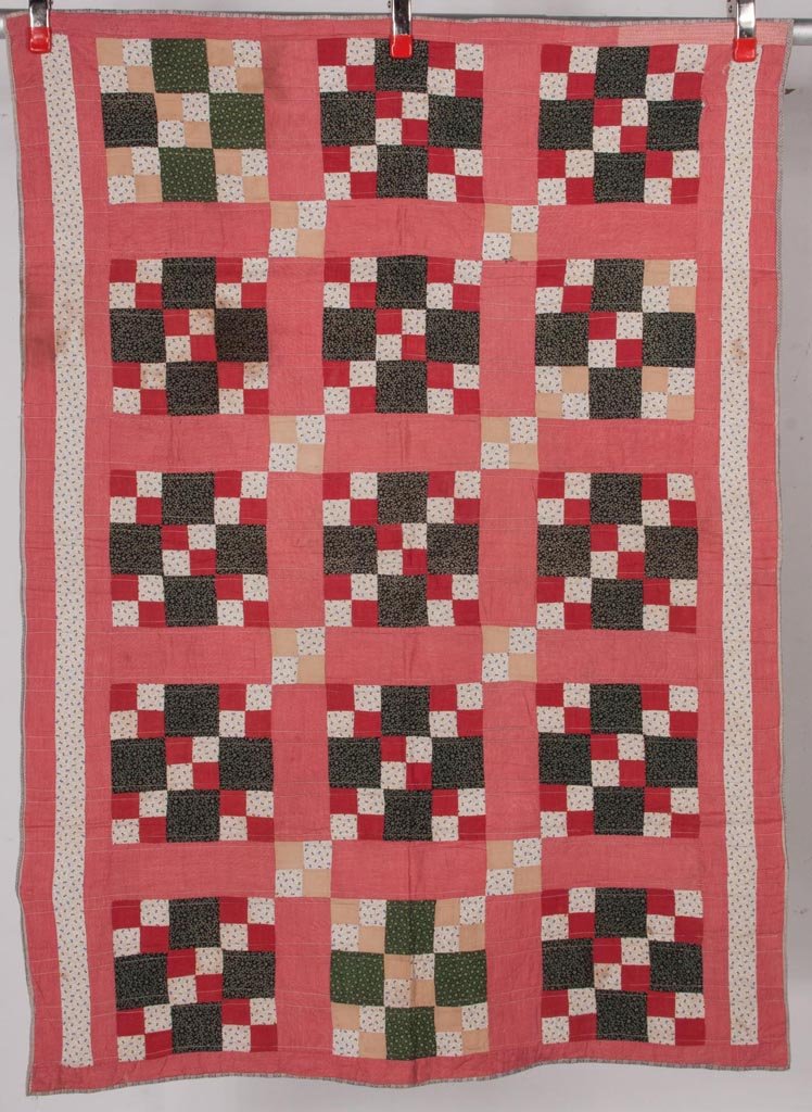 MID-ATLANTIC PIECED NINE PATCH CRIB QUILT