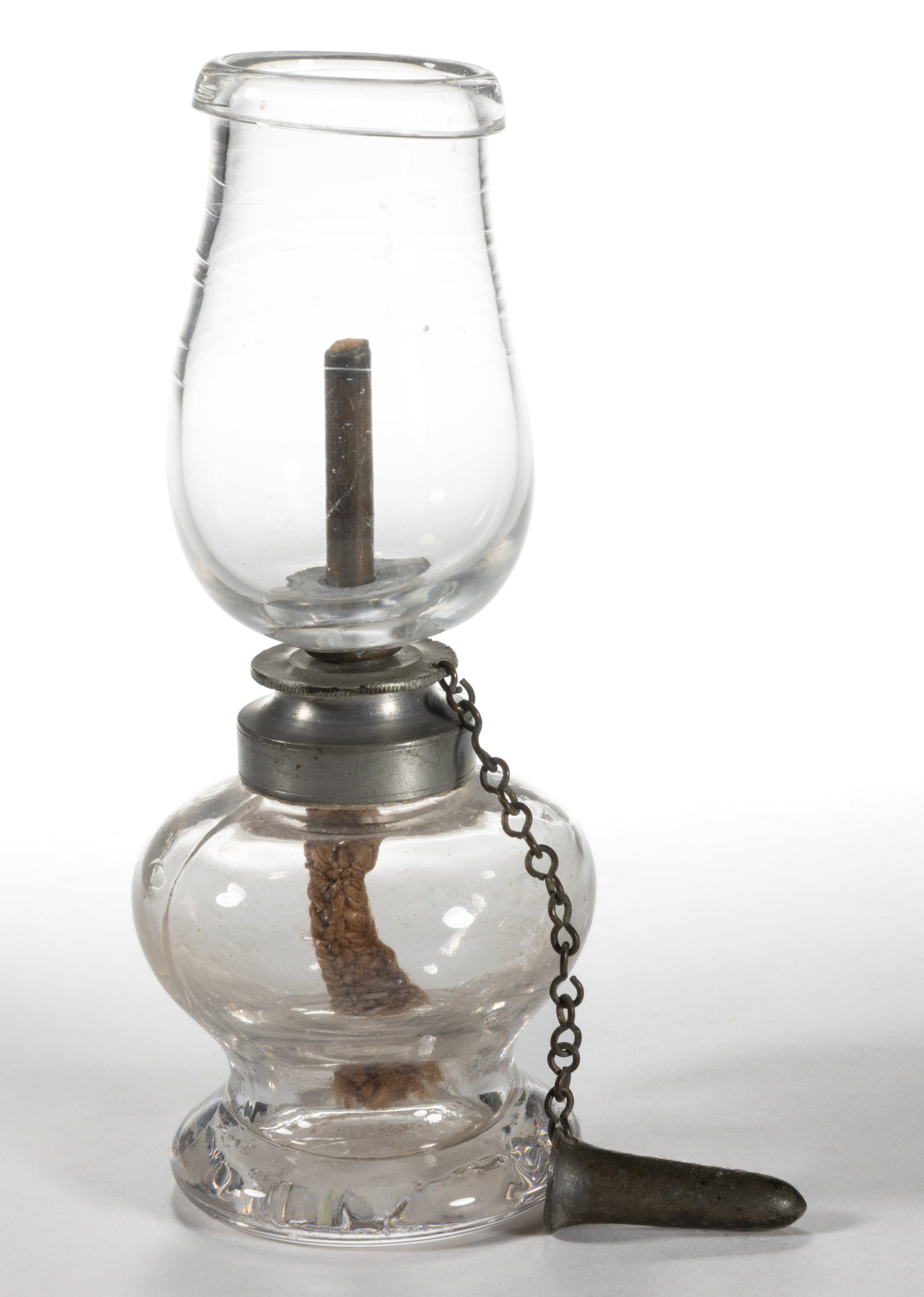 MOLD-BLOWN MINIATURE / SPARKING / TOY WHALE OIL / FLUID LAMP (1 of 1)