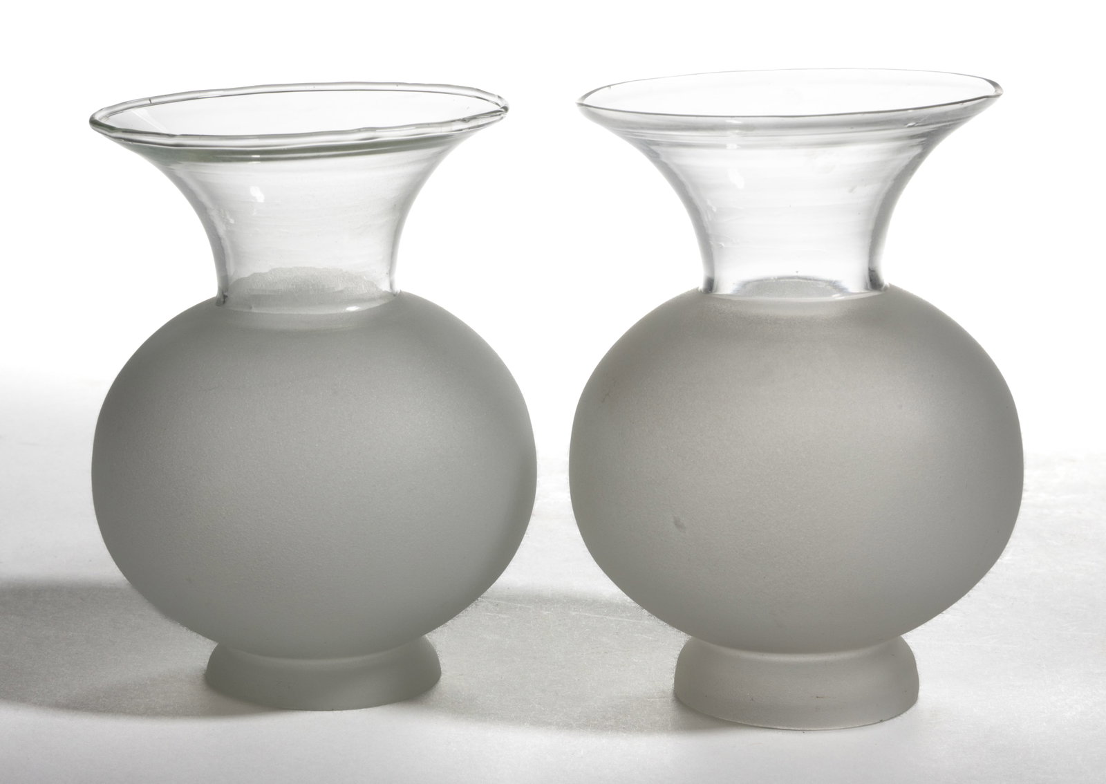 ASSORTED FROSTED GLASS LIVERPOOL-STYLE SHADES, LOT OF TWO (1 of 1)