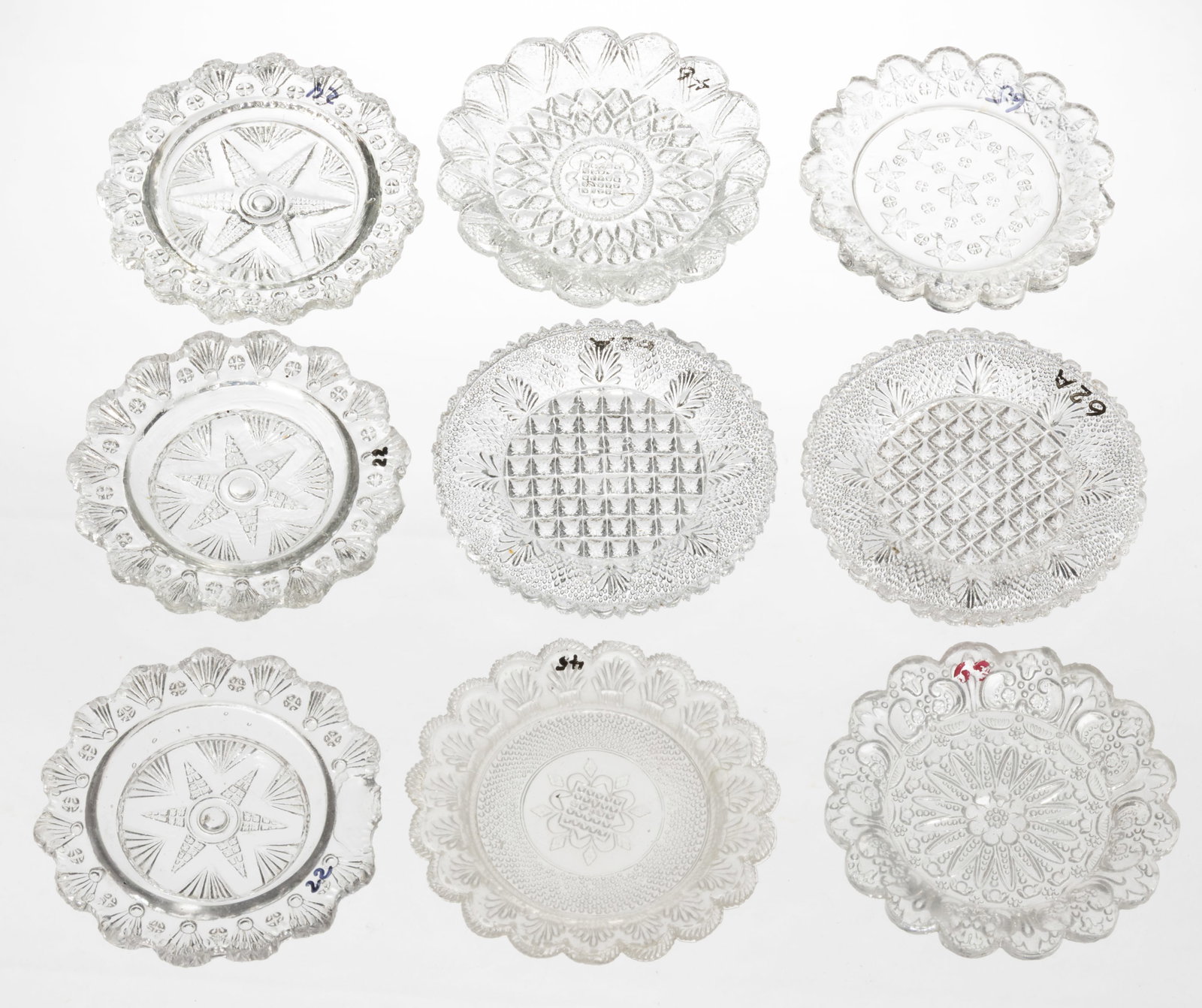 LEE/ROSE NO. 11 - 72 CUP PLATES, LOT OF 27 (1 of 3)
