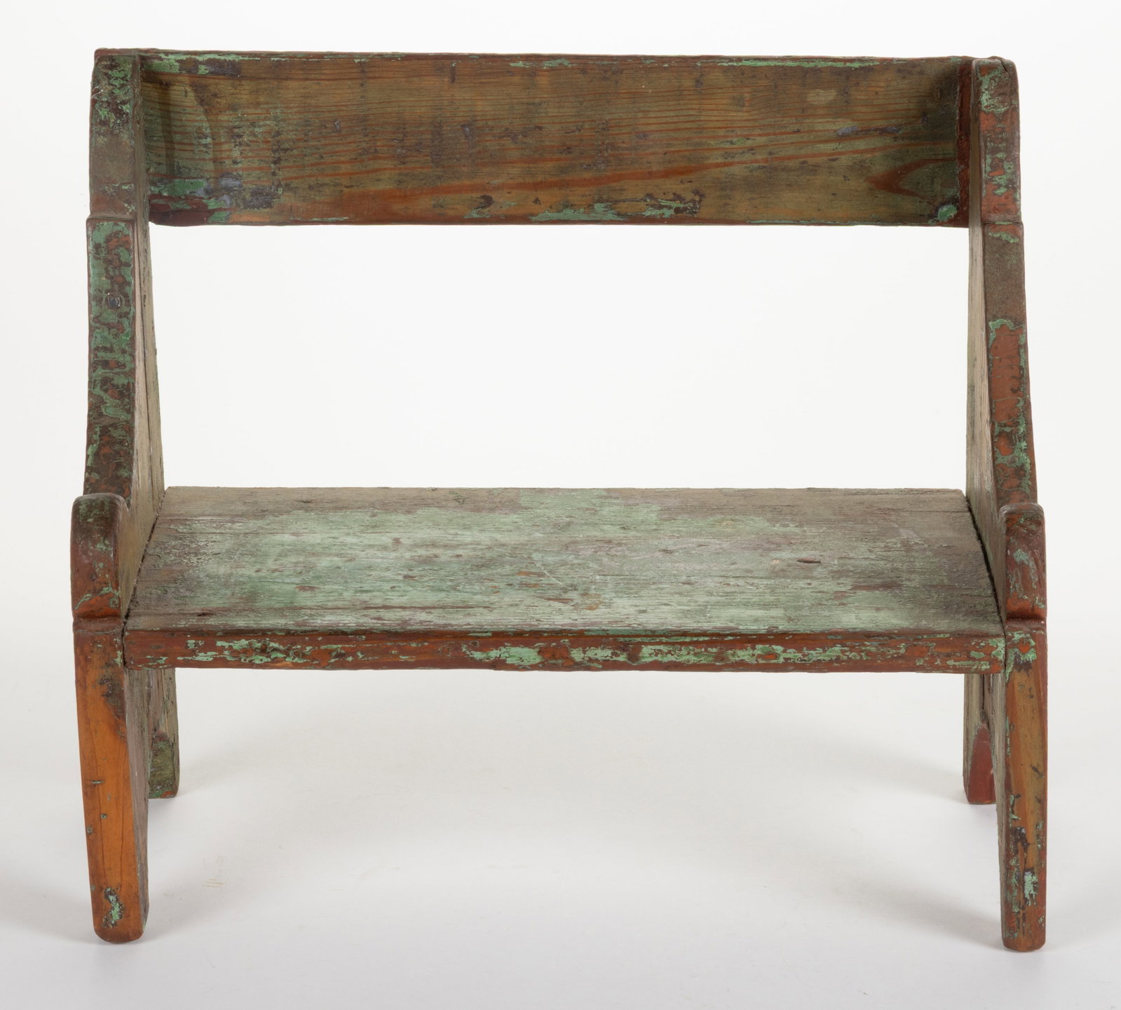 AMERICAN PAINTED PINE DOLL SETTLE / BENCH - 2