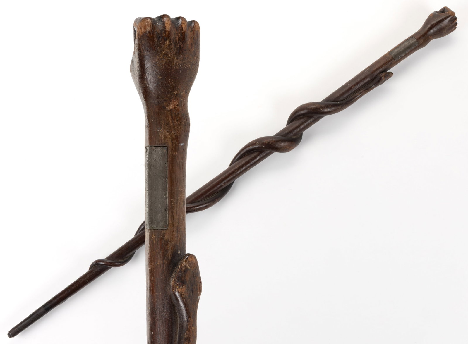 AMERICAN CIVIL WAR FOLK ART CARVED PRESENTATION CANE (1 of 8)