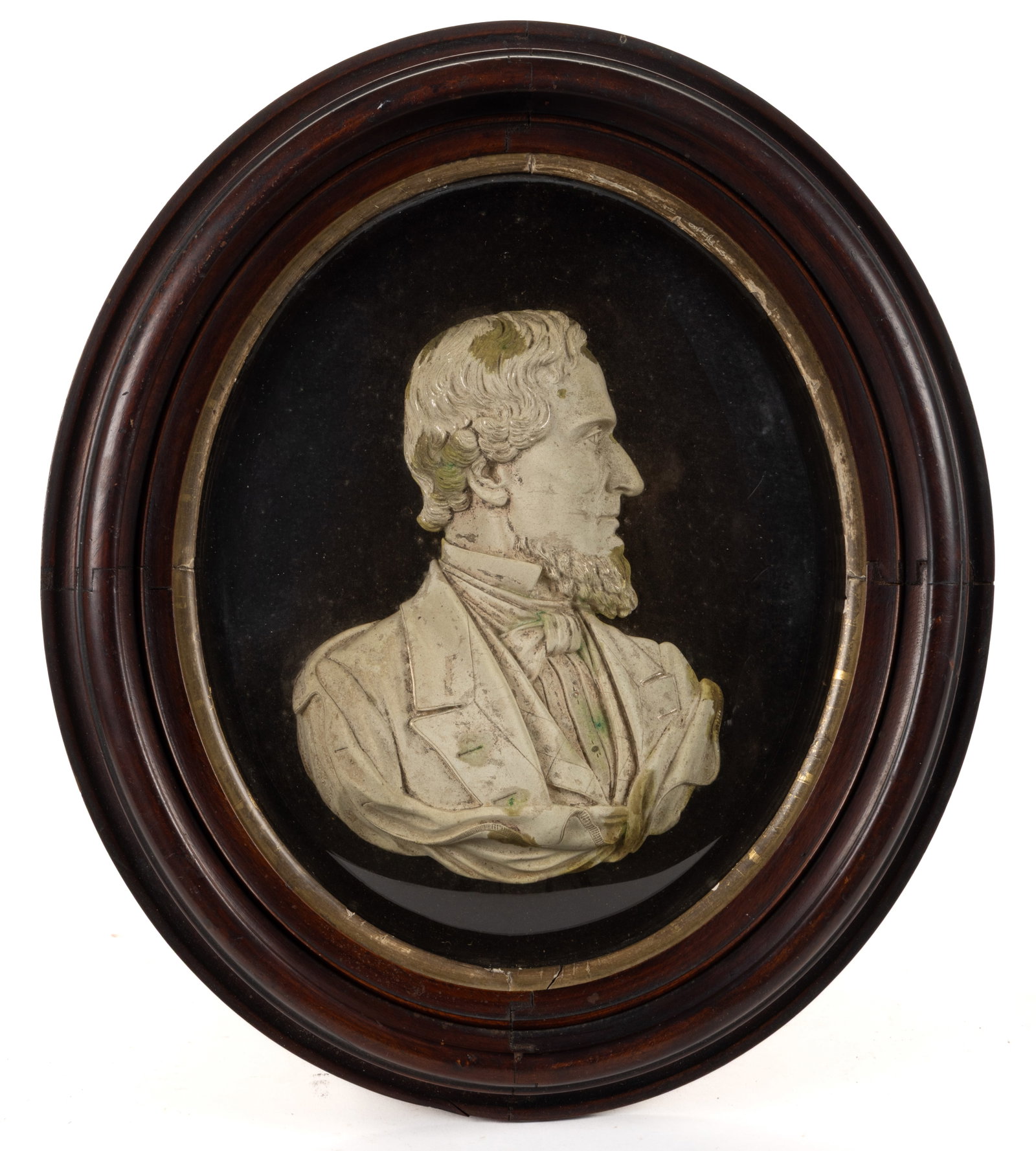 A. B. DEMAREST, NEW YORK, MILLET MEDALLION OF CIVIL WAR CONFEDERATE PRESIDENT JEFFERSON DAVIS (1 of 2)