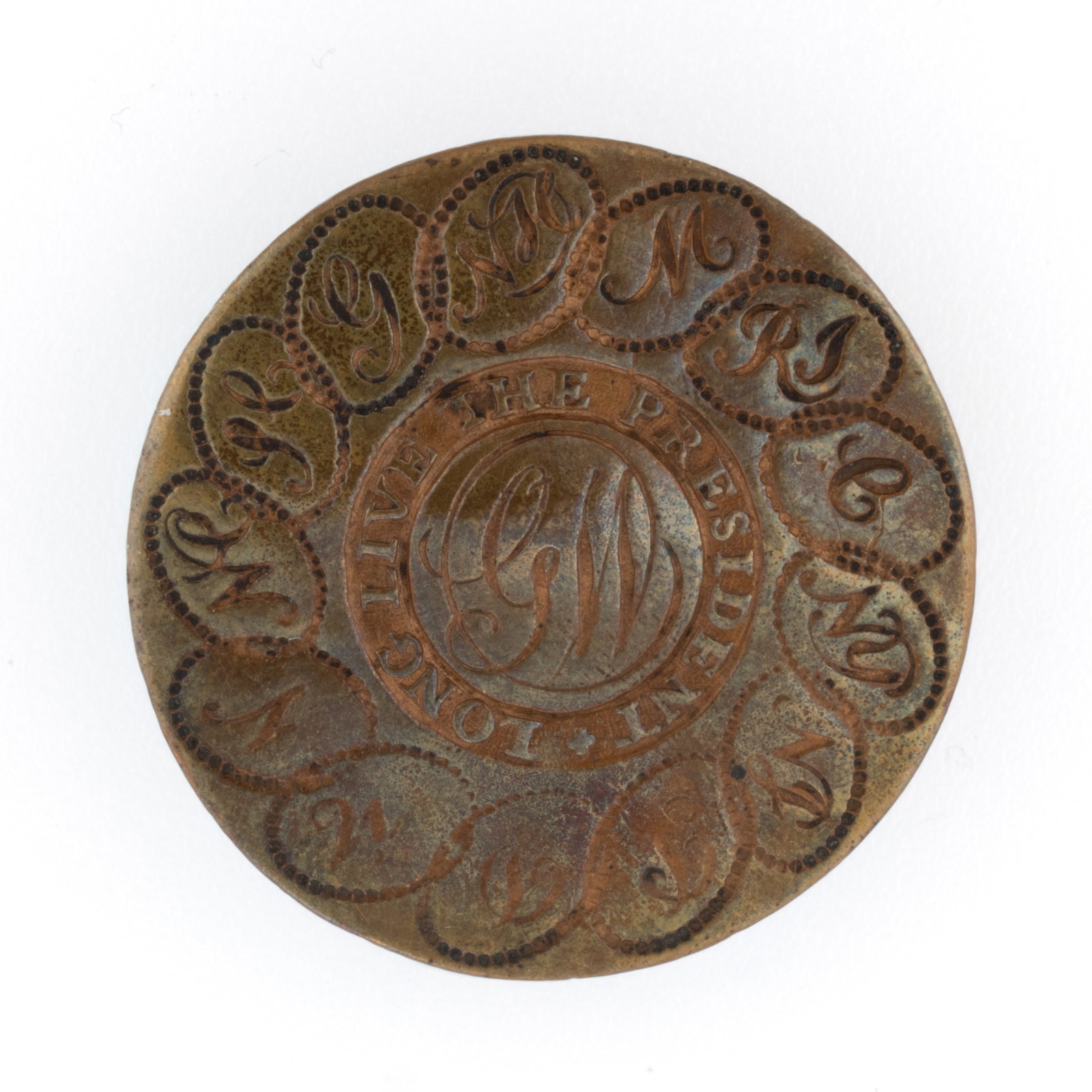 1789 GEORGE WASHINGTON GWI-4A COPPER INAUGURAL BUTTON (1 of 2)