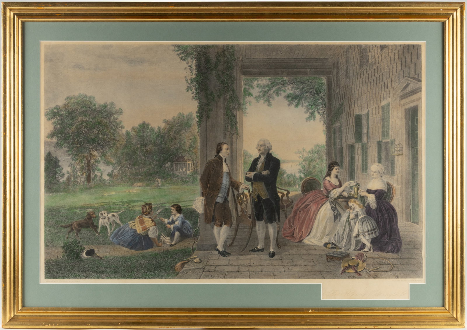 THOMAS OLDHAM BARLOW (ENGLISH, 1824-1889) GEORGE WASHINGTON PRINT (1 of 4)