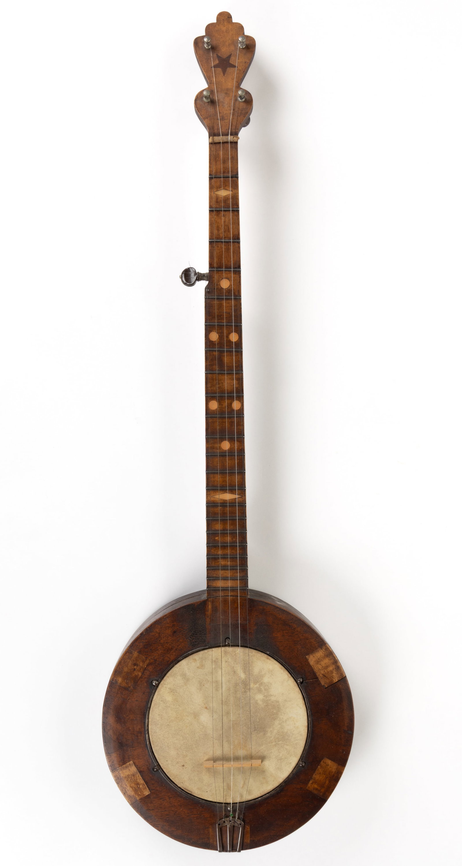 WATAUGA CO., NORTH CAROLINA SOUTHERN APPALACHIAN WALNUT AND MAPLE FOLK MOUNTAIN BANJO (1 of 7)