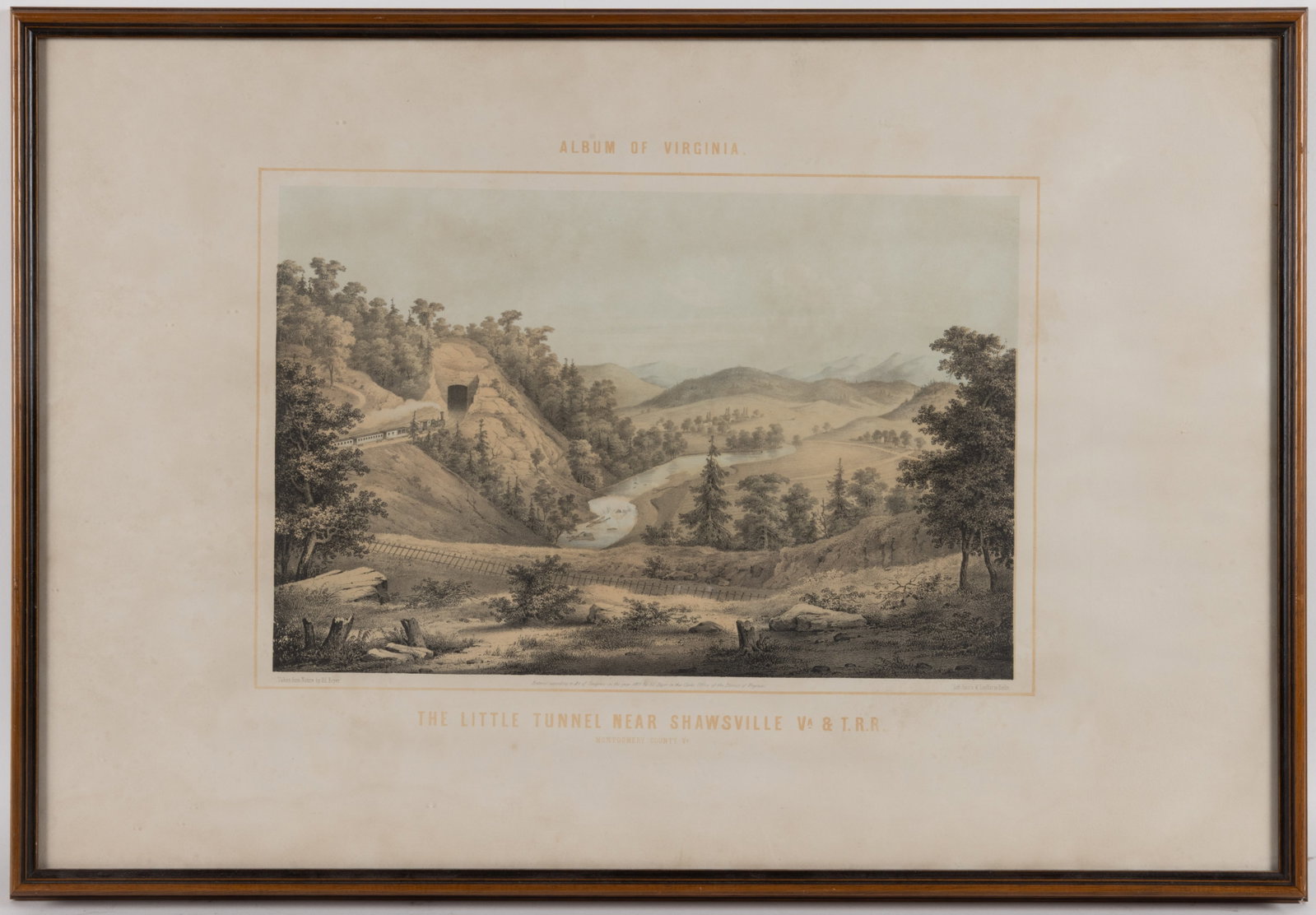 EDWARD BEYER (GERMAN / AMERICAN, 1820-1865) "ALBUM OF VIRGINIA" PRINT (1 of 3)