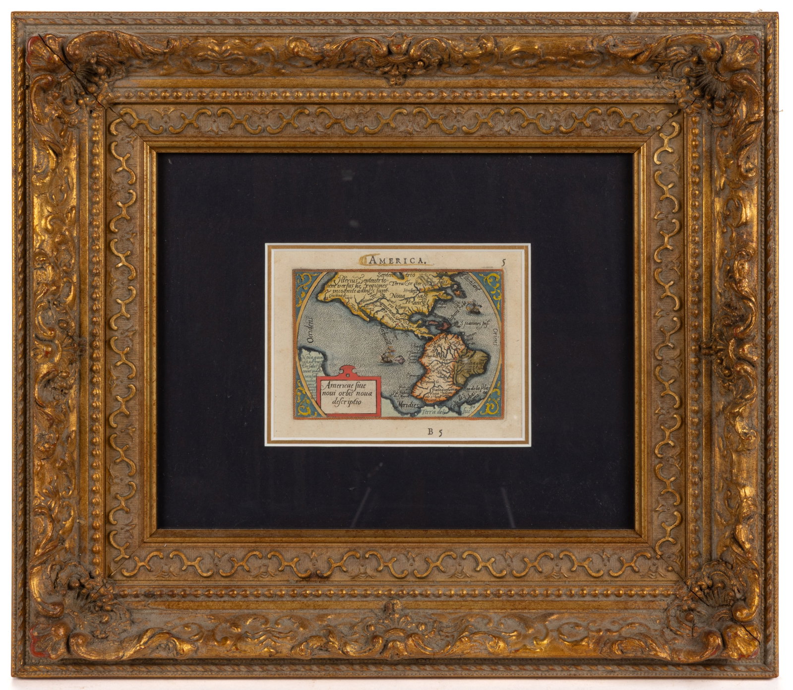 ABRAHAM ORTELIUS (BELGIAN, 1527-1598) DIMINUTIVE MAP OF THE AMERICAS (1 of 3)