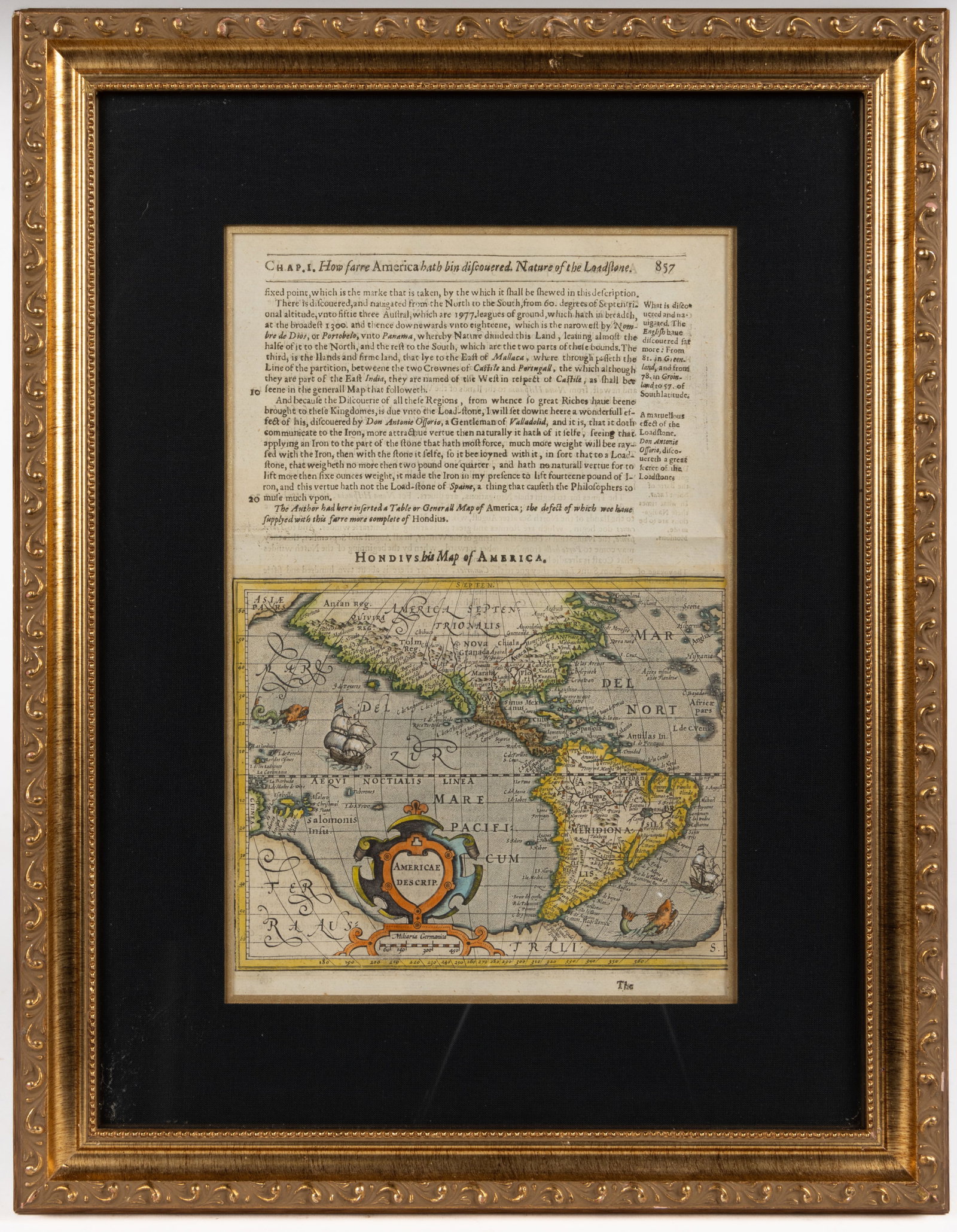 JODOCUS HONDIUS (DUTCH, 1563-1612) MAP OF THE AMERICAS (1 of 3)