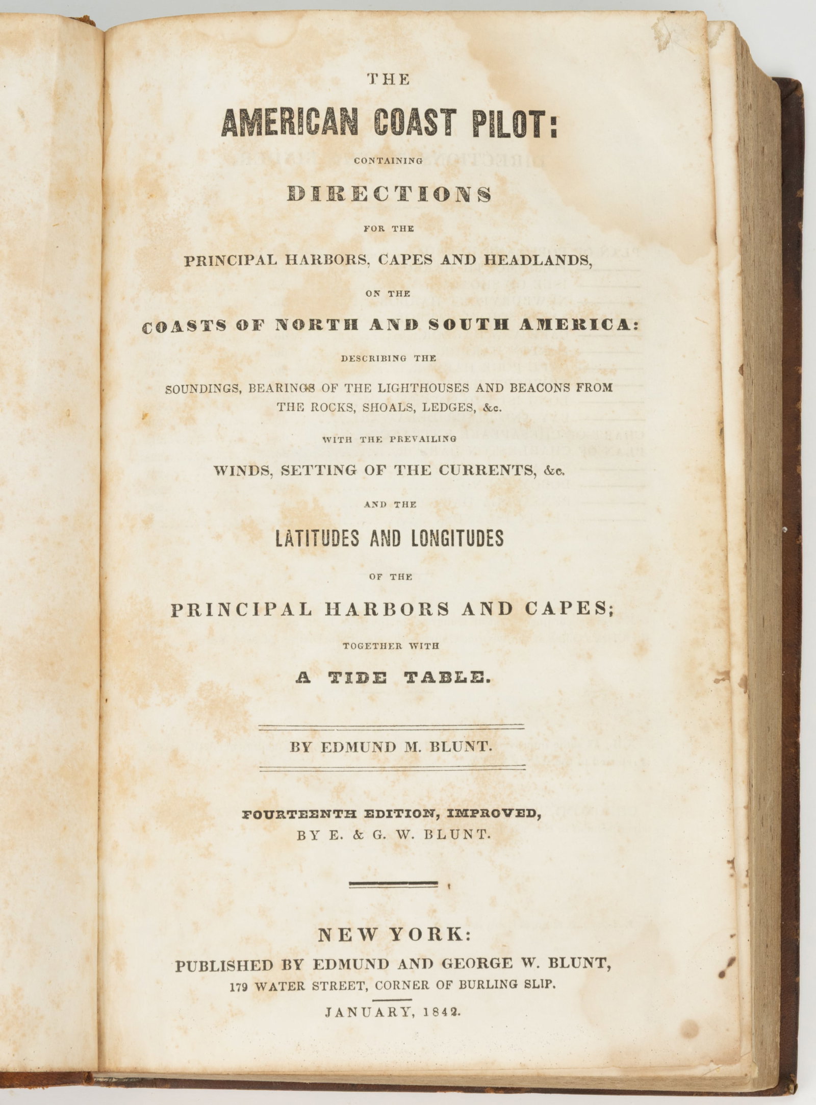ANTIQUARIAN AMERICAN NAVIGATION VOLUME WITH MAPS (1 of 5)