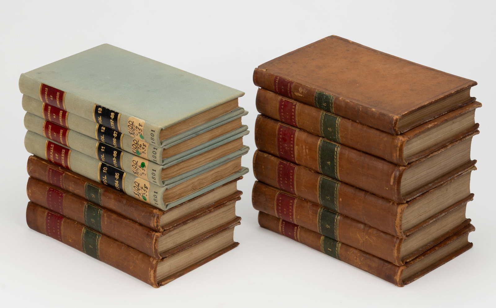 RARE ANTIQUARIAN REVOLUTIONARY WAR CONTINENTAL CONGRESS 13-VOLUME SET: RARE ANTIQUARIAN REVOLUTIONARY WAR CONTINENTAL CONGRESS 13-VOLUME SET, Journals of Congress: Containing Their Proceedings [From September 5, 1774 to November 3, 1788]. Published by Authority