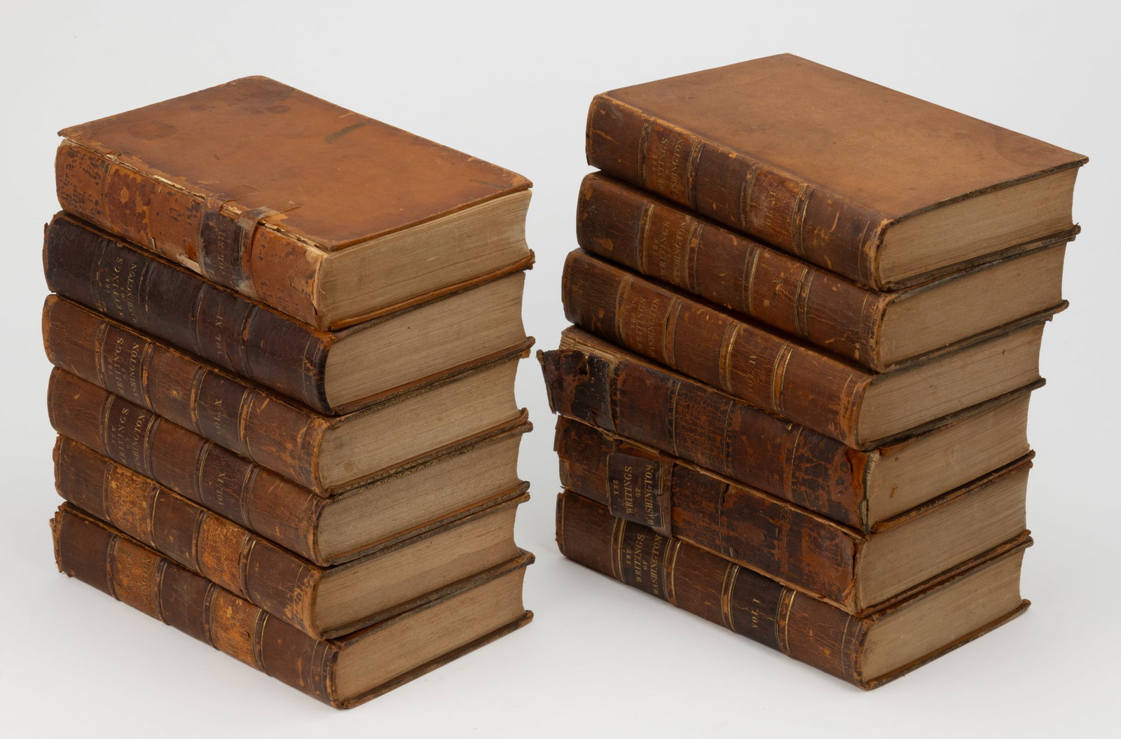 ANTIQUARIAN GEORGE WASHINGTON'S WRITINGS 12-VOLUME SET: ANTIQUARIAN GEORGE WASHINGTON'S WRITINGS 12-VOLUME SET, Jared Sparks, The Writings of George Washington; Being his Correspondence, Addresses, Messages, and Other Papers, Official and Private,