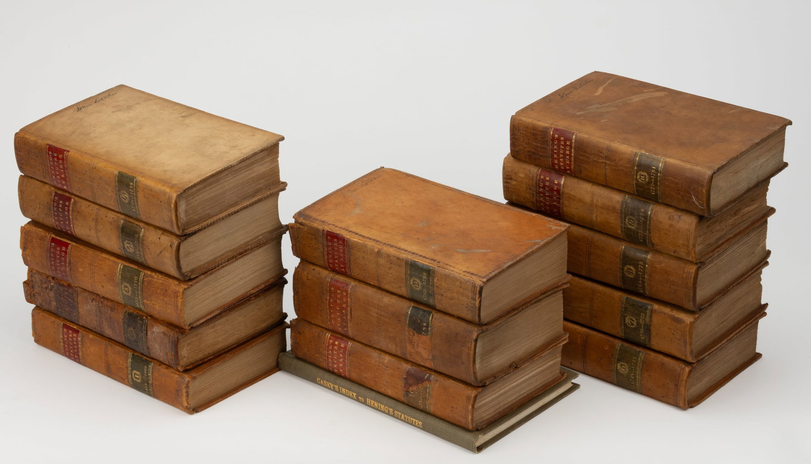 ANTIQUARIAN VIRGINIA LAW 13-VOLUME SET OWNED AND SIGNED BY JOHN LETCHER (1 of 1)