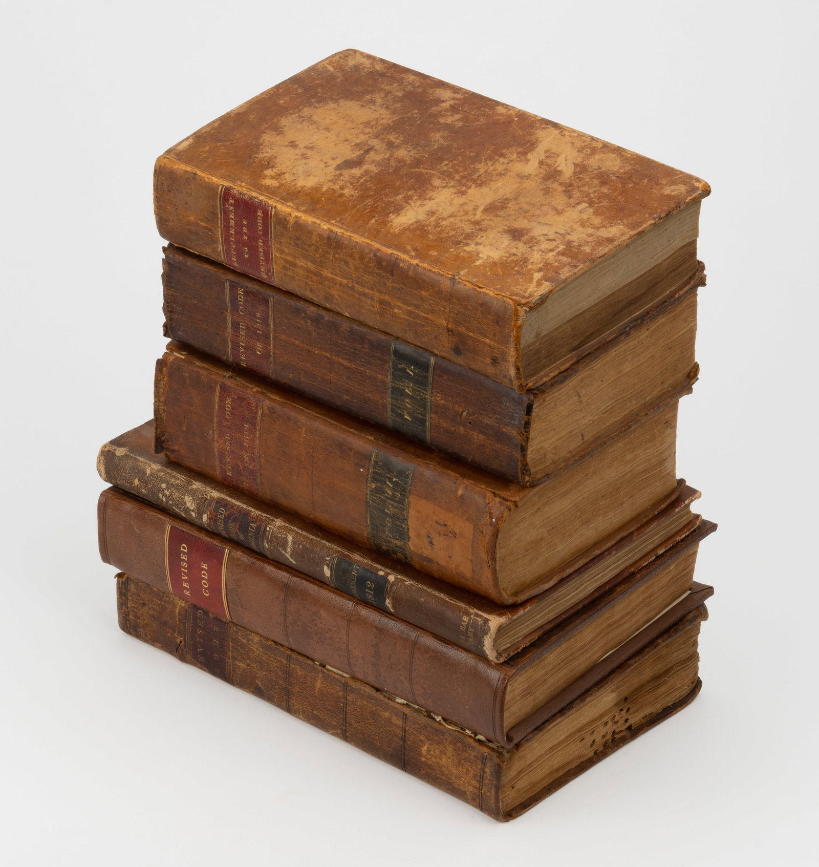 ANTIQUARIAN VIRGINIA GOVERNMENT VOLUMES, LOT OF SIX: ANTIQUARIAN VIRGINIA GOVERNMENT VOLUMES, LOT OF SIX, comprising (1 and 2) A Collection of All Such Acts of the General Assembly of Virginia, of a Public and Permanent Nature as are Now in Force; 