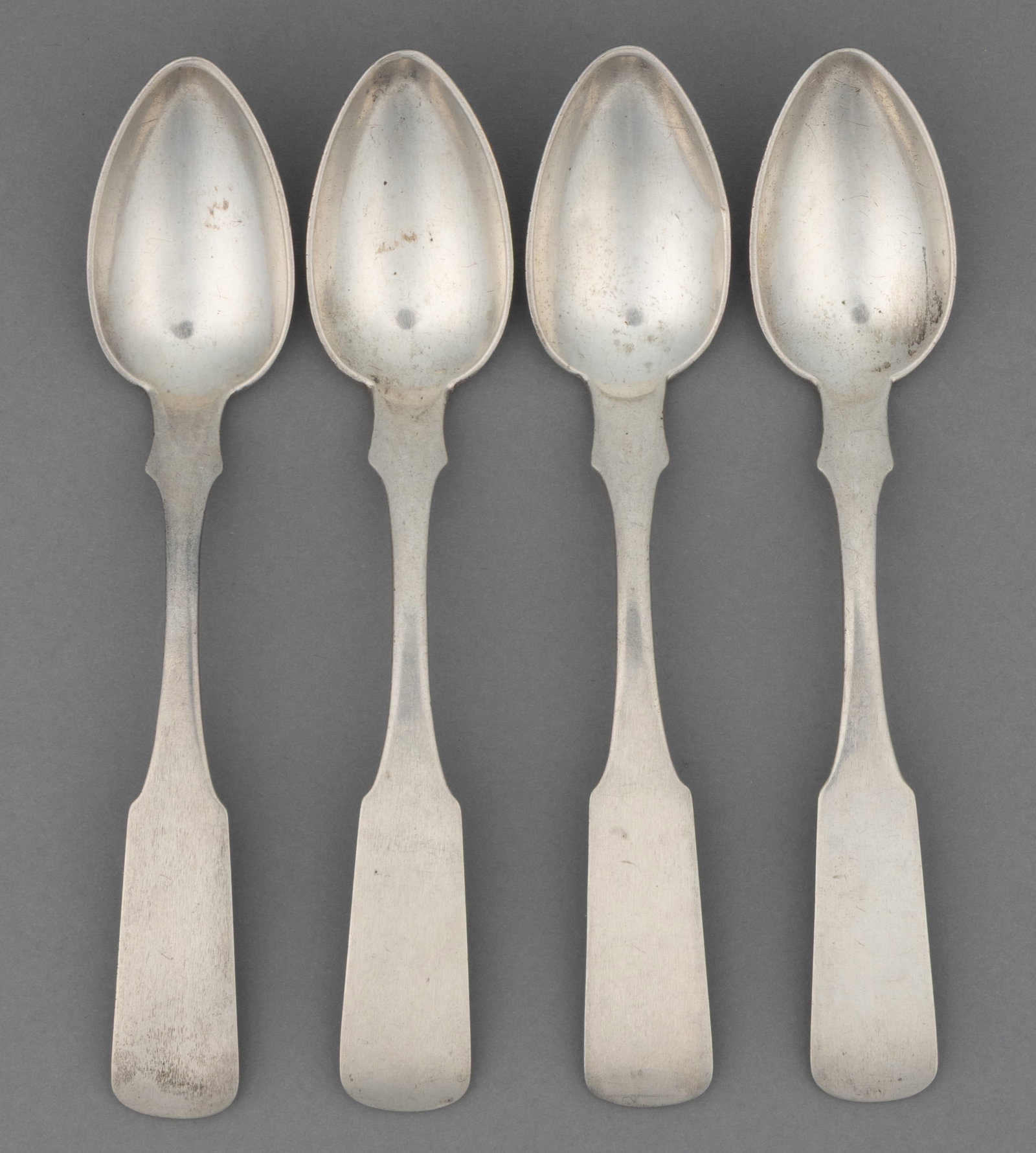 GOTLIEB MAYER, NORFOLK, VIRGINIA COIN SILVER TEASPOONS, SET OF FOUR (1 of 2)