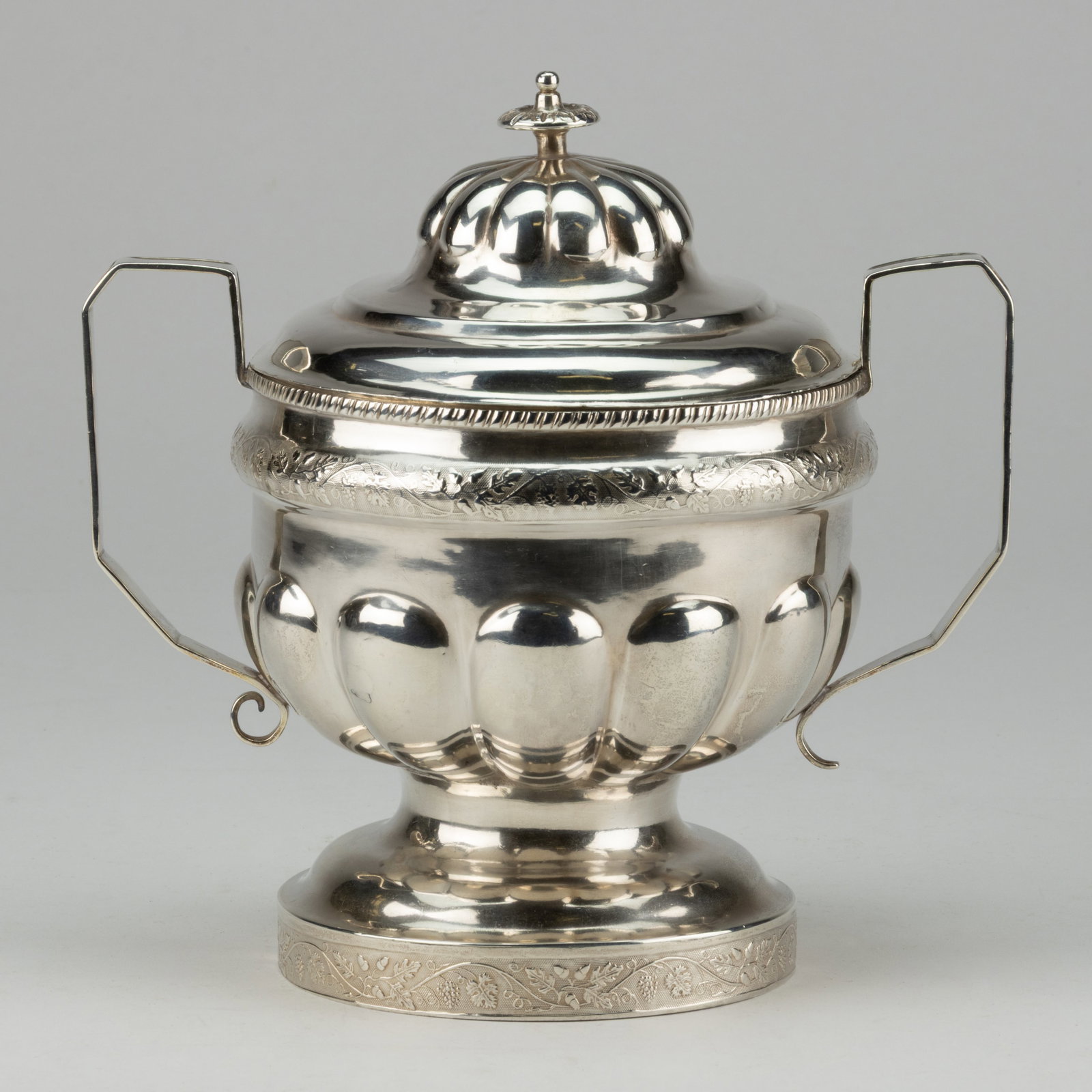 WILLIAM SEAL, PHILADELPHIA, PENNSYLVANIA COIN SILVER COVERED SUGAR (1 of 2)