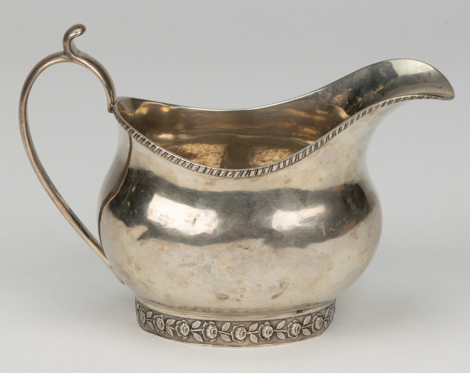 JOHN OWEN, PHILADELPHIA, PENNSYLVANIA COIN SILVER CREAMER (1 of 2)