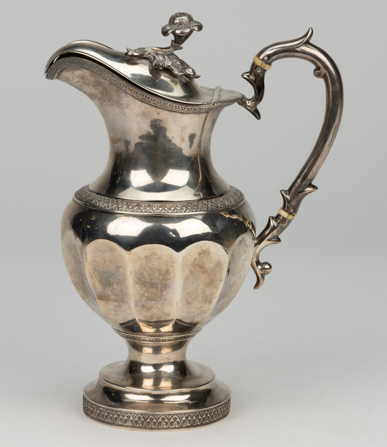 JAMES BOGERT, NEWBURGH, NEW YORK COIN SILVER EWER / JUG (1 of 2)