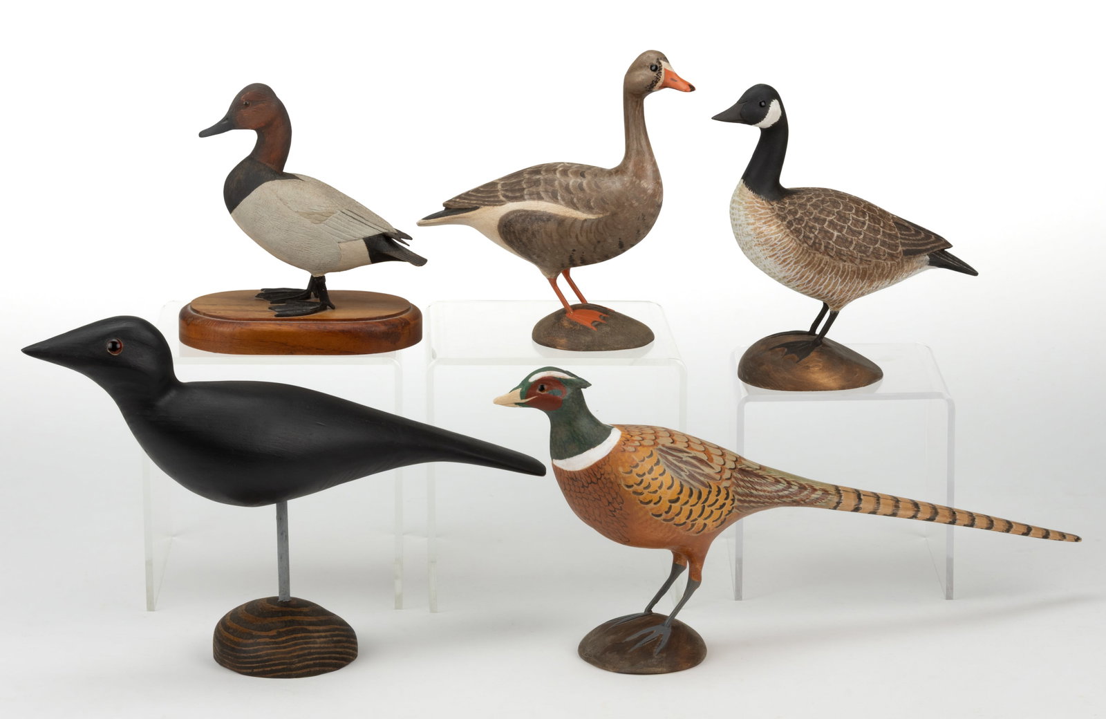 STOR JOHANN (20TH CENTURY) WILDLIFE CARVINGS, LOT OF FIVE (1 of 2)