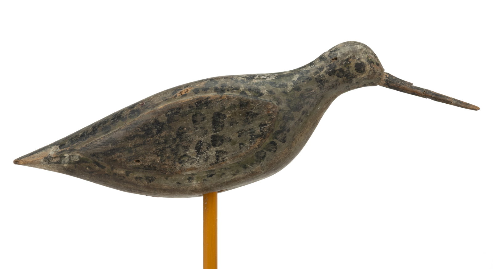 AMERICAN FOLK ART CARVED AND PAINTED SHOREBIRD DECOY (1 of 5)